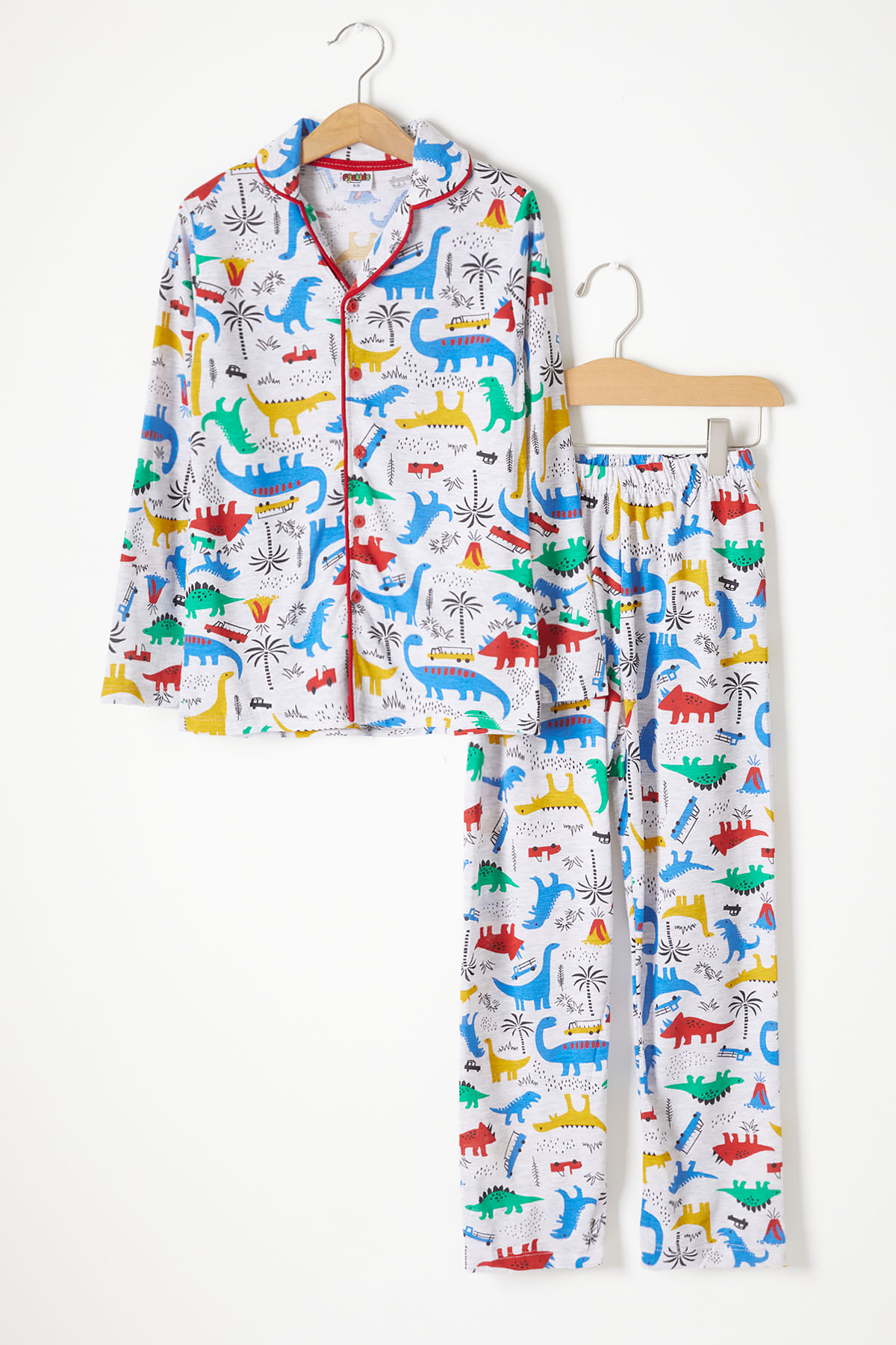 Cansın Mini-Dinosaur Patterned Boy Pajama Set 16327 1