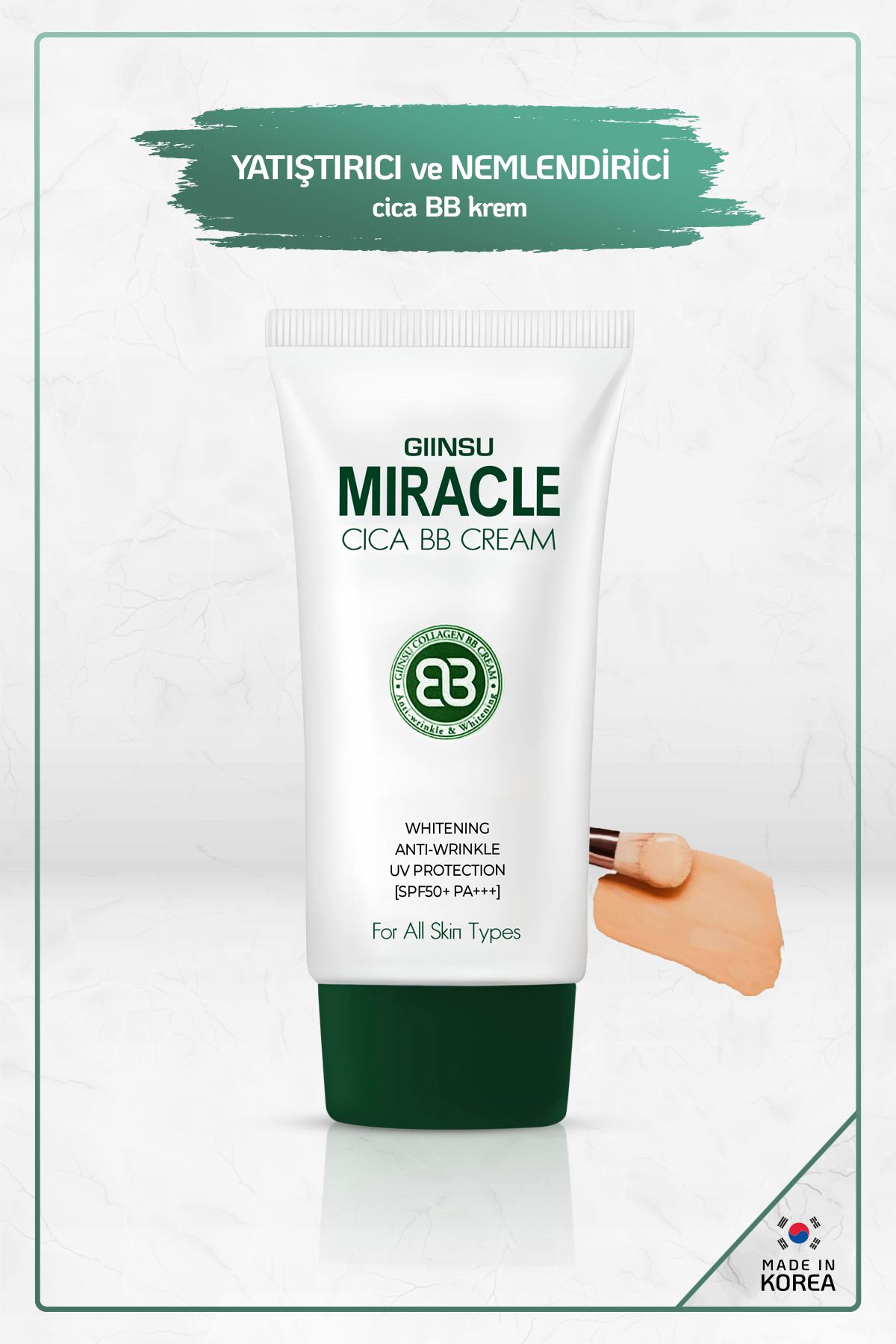 DR. CELLIO Yatıştırıcı Ve Nemlendirici Spf50 Uva/uvb Koruyucu Cica Içeren Miracle Bb Krem Made In Korea