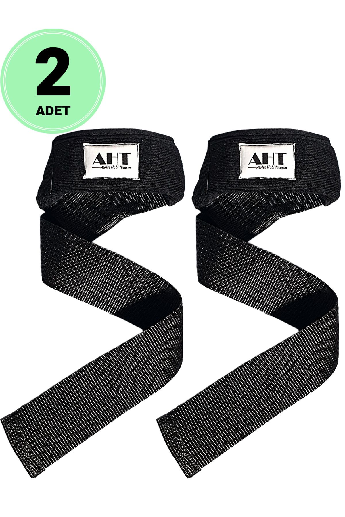 aht atölye hobi tasarım Padded Lifting Straps Siyah 2'li Paket Wrist Strap Ağırlık Kaldırma Kayışı Fitness Halter