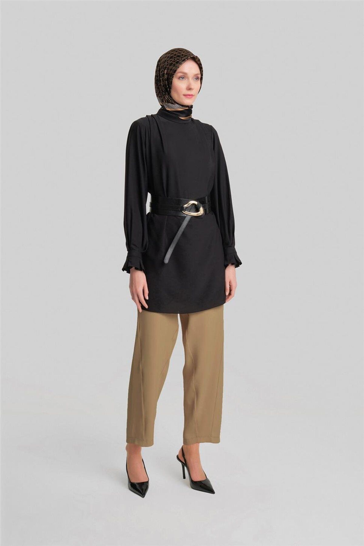 Armine-Pantaloni cu croială asimetrică și cupe 24y2609 - Biscuiți 2