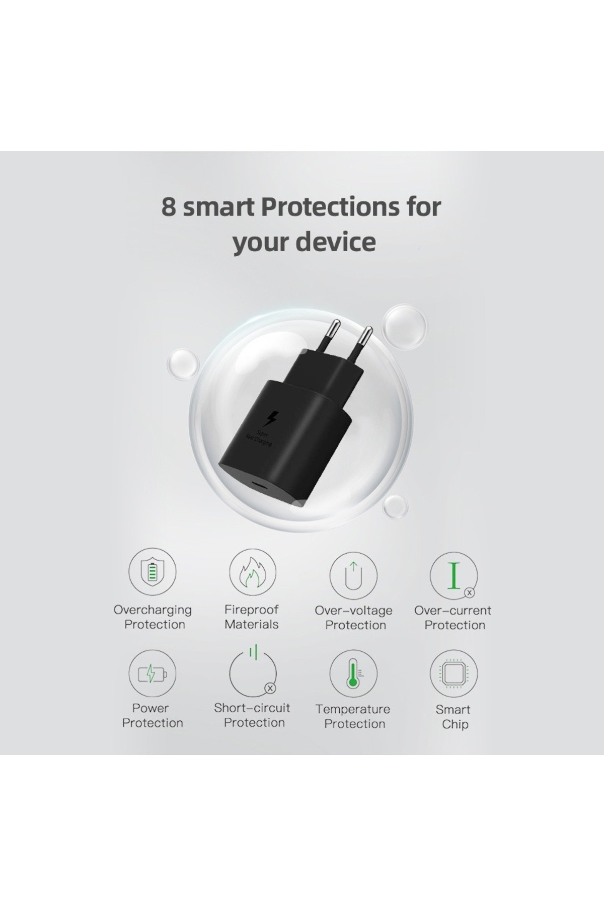 Choice-Samsung Super Fast Charger 25W EU US Power Adapter EP-TA800 A53 A32 S22 S21 S20 Type C Cable Gala... 5
