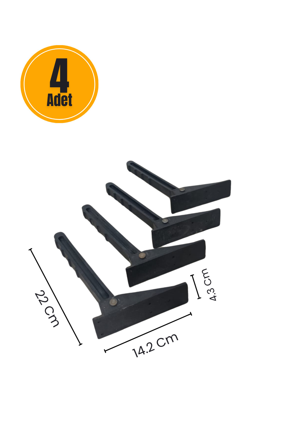 intoku Yer Sofra Ayağı Katlanır Yer Sofrası Altı Siyah Plastik Ayak 4 Adet