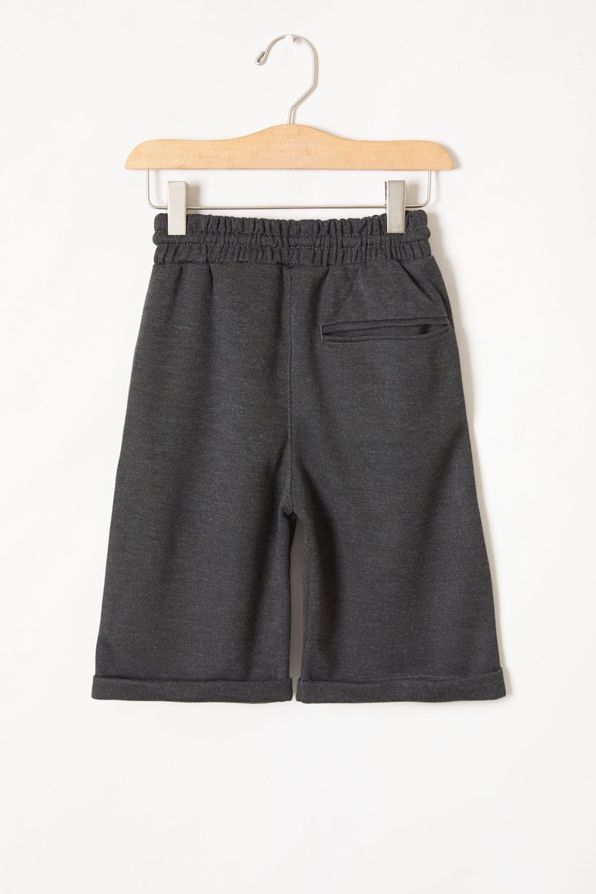 Cansın Mini-Pantaloni scurți de bază cu talie elastică antracit pentru băiat - 19043 3