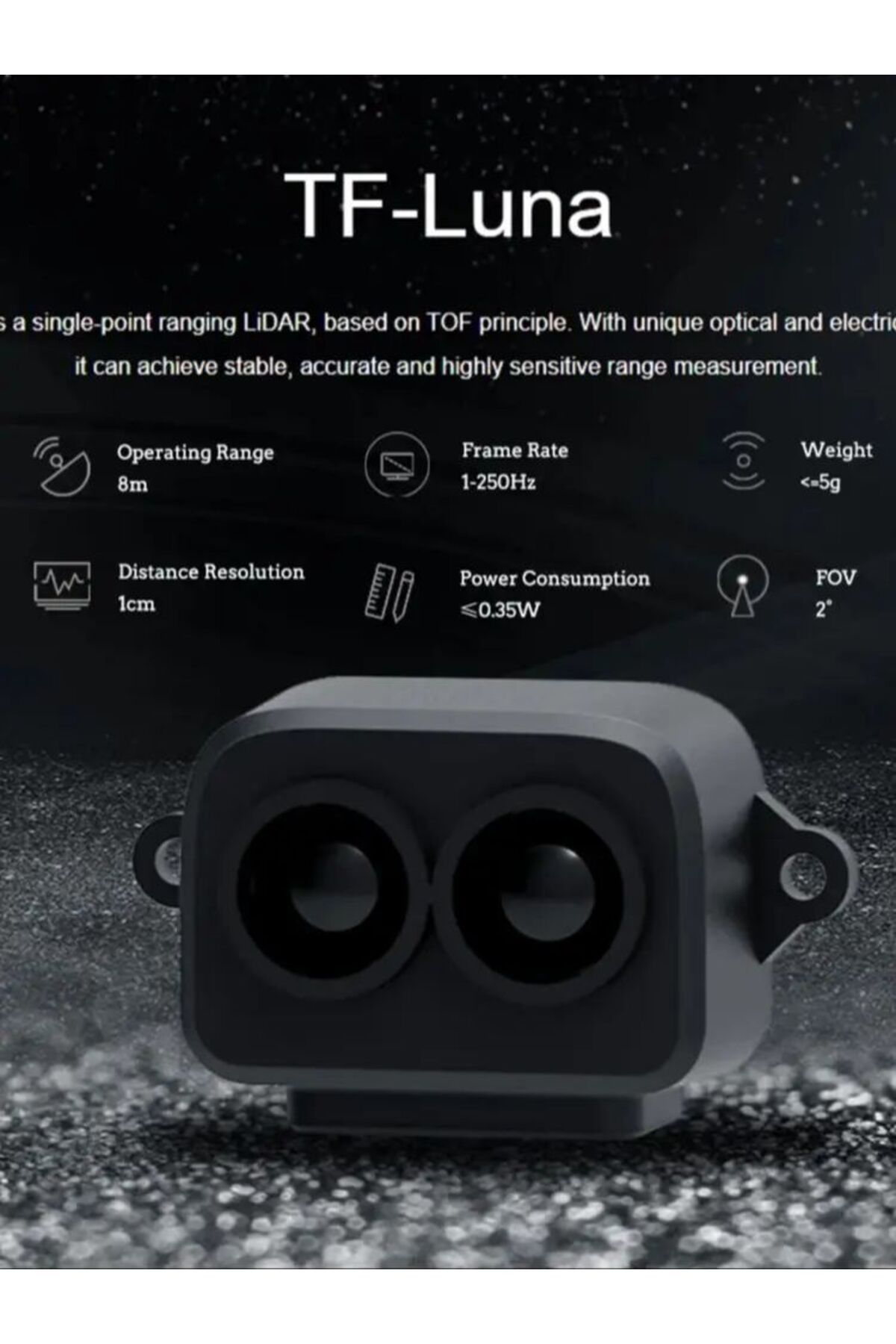 Choice-Benewake TF-Luna LiDAR Range Finder Module 5V UART IIC Interface 8m Single-Point Micro Ranging Se... 7