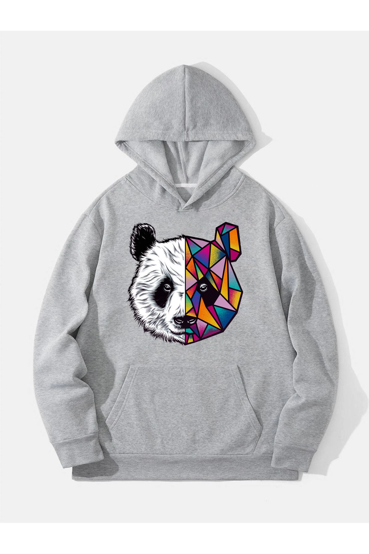 M&A ONE PİECE Panda Baskılı kapüşonlu Unisex sweatshirt-Hoodie