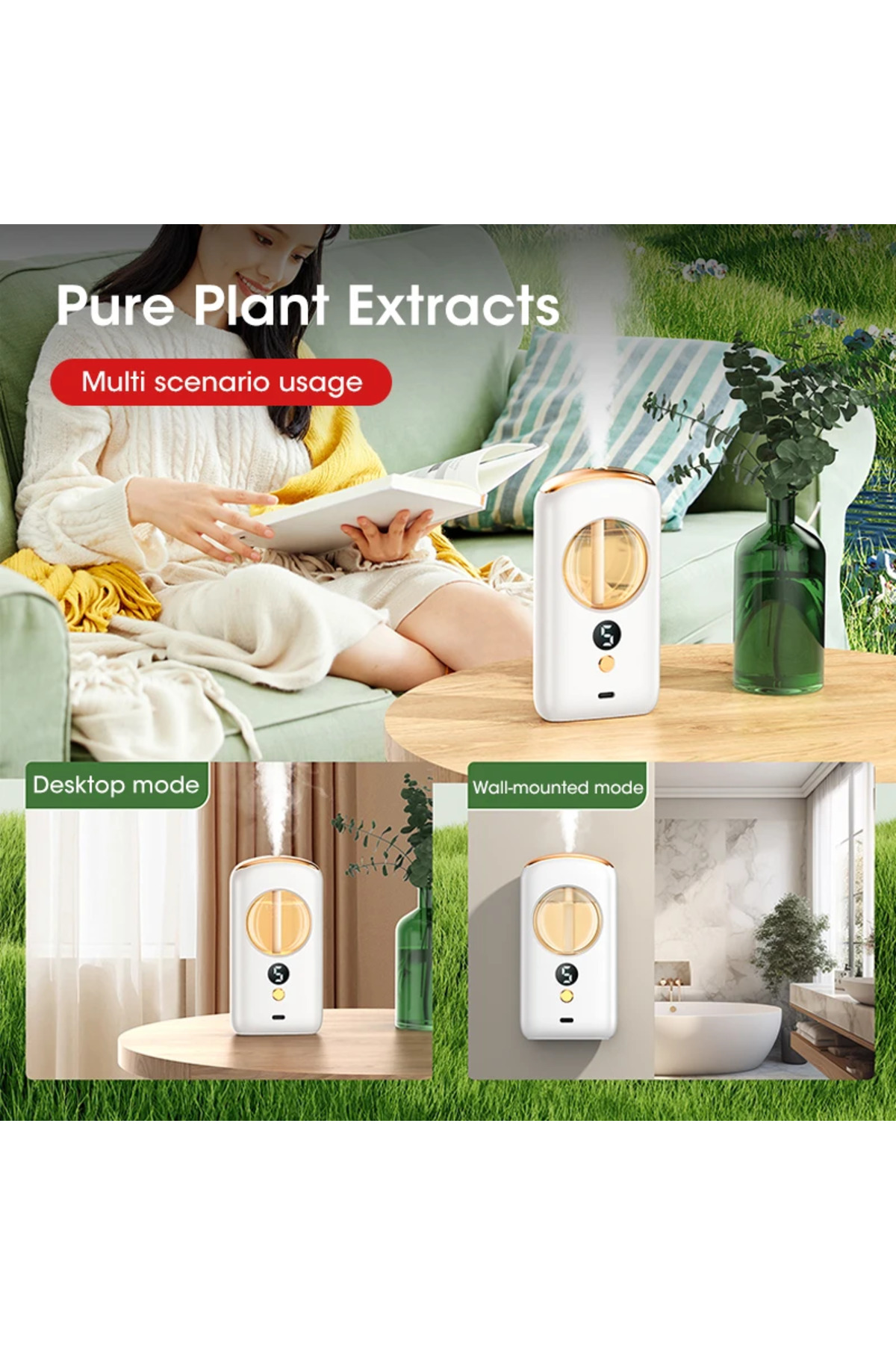 TAPNM Portable Desktop Diffuser Aromatherapy Machine USB Smart Air ...