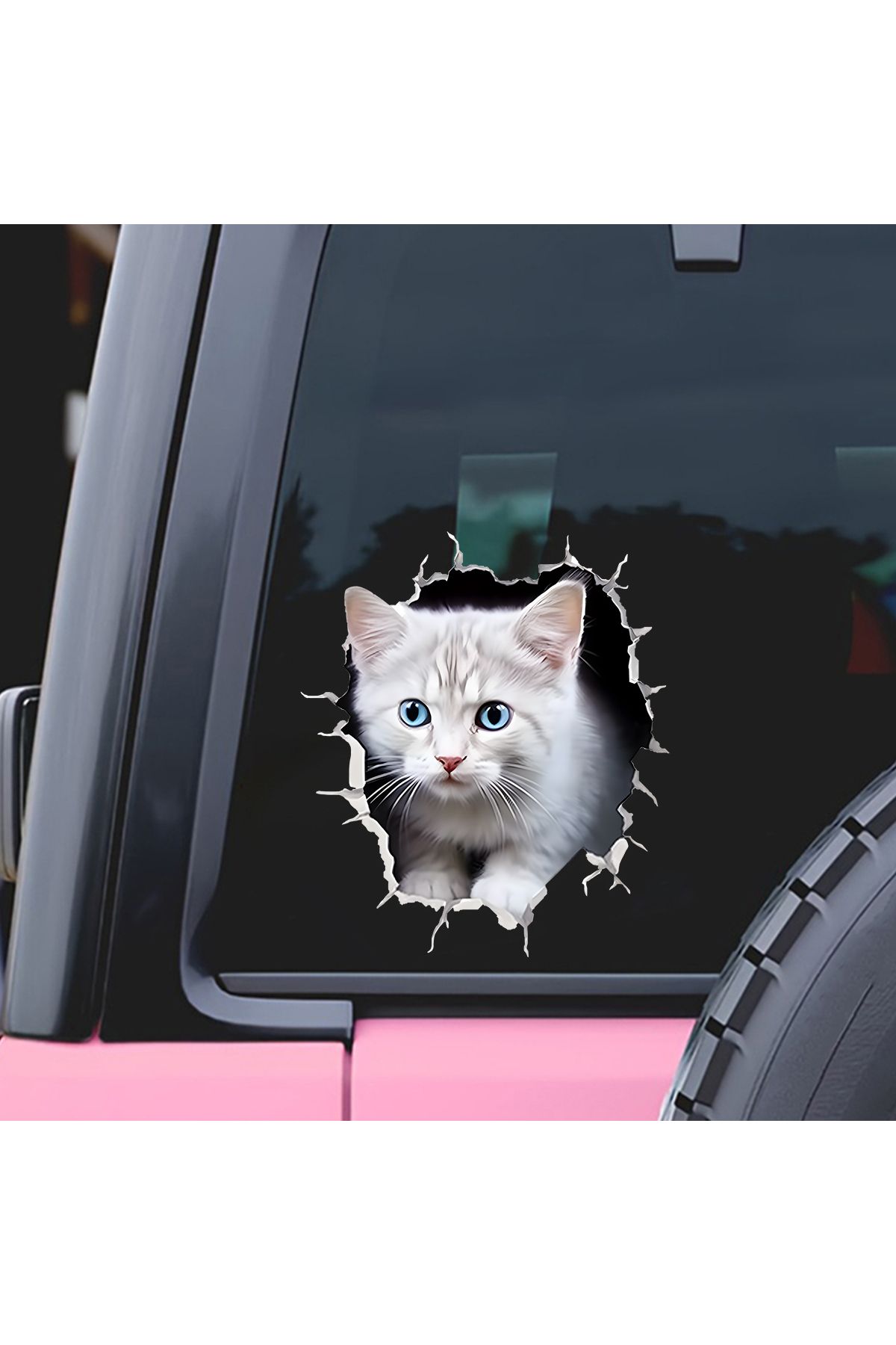 Choice-3D Cat Sticker - Vivid Personality Block Design, Scratch-Resistant, Waterproof, and Durable Decor... 3