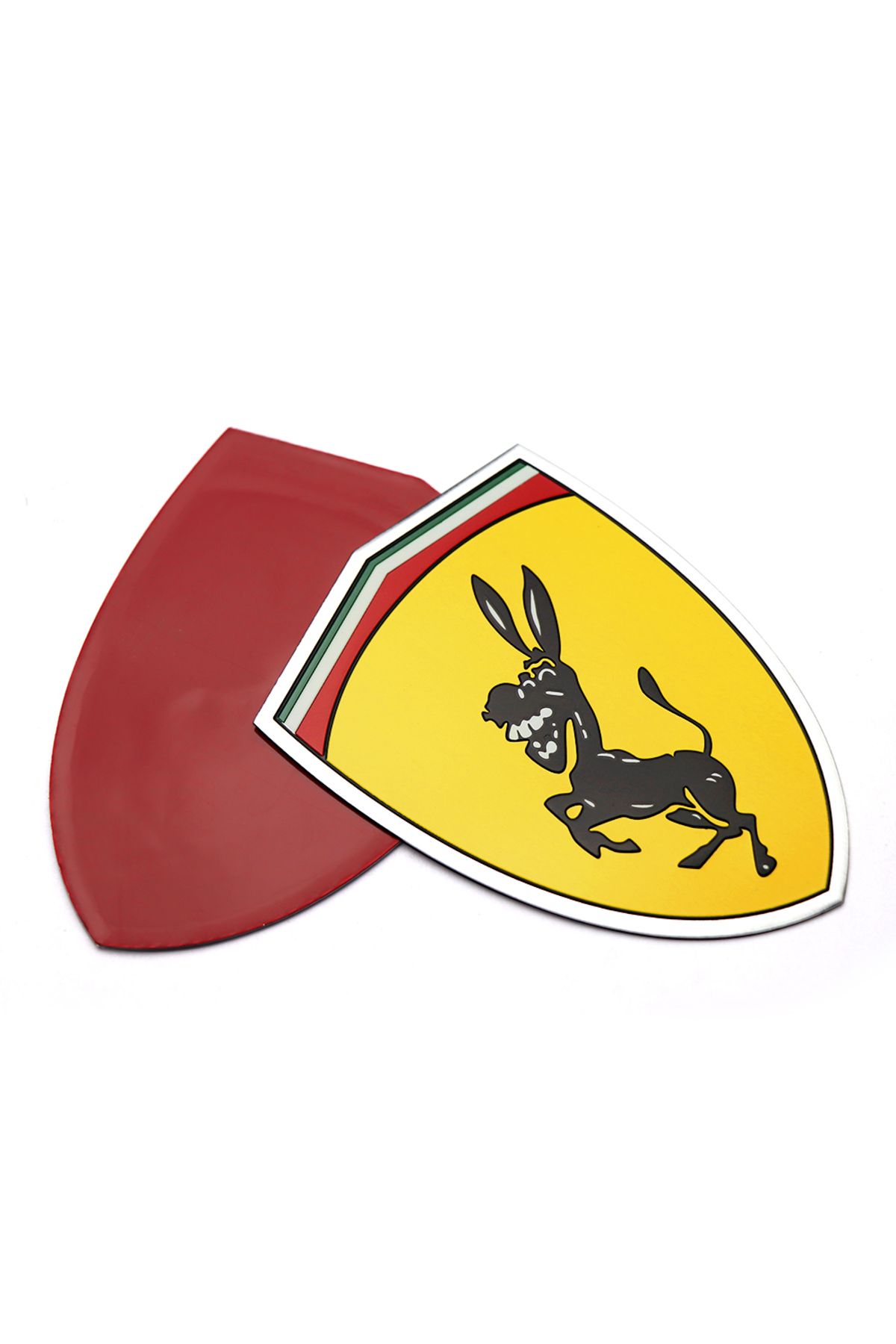 Choice-3D Aluminum Creative Funny Ferrari Donkey Emblem Badge Car Trunk Side Body Sticker For Ford Musta... 4