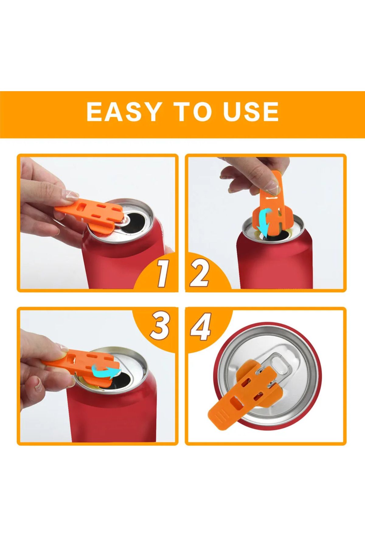 Choice-Simple Portable Bottle Opener Reusable Easy Can Opener Sealed Drink Beer Cola Opener Lid Remover ... 7