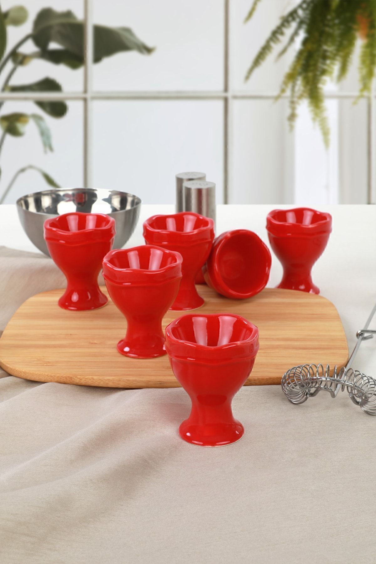 Keramika-Red Juliet Egg Cup 07 Cm 6 Pieces 2