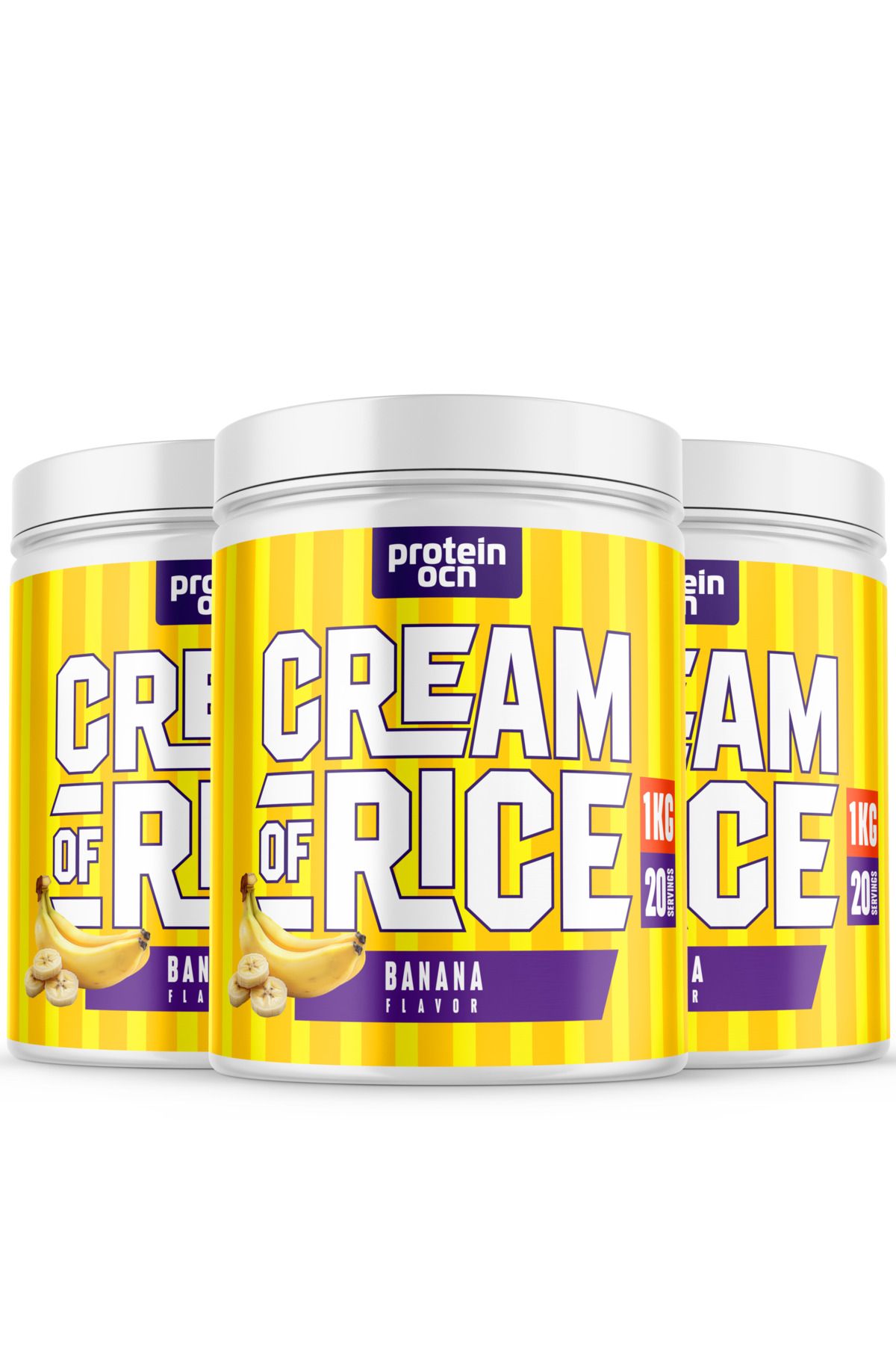 Proteinocean Cream Of Rice | Pirinç Kreması - Muz - 1kg X 3 Adet