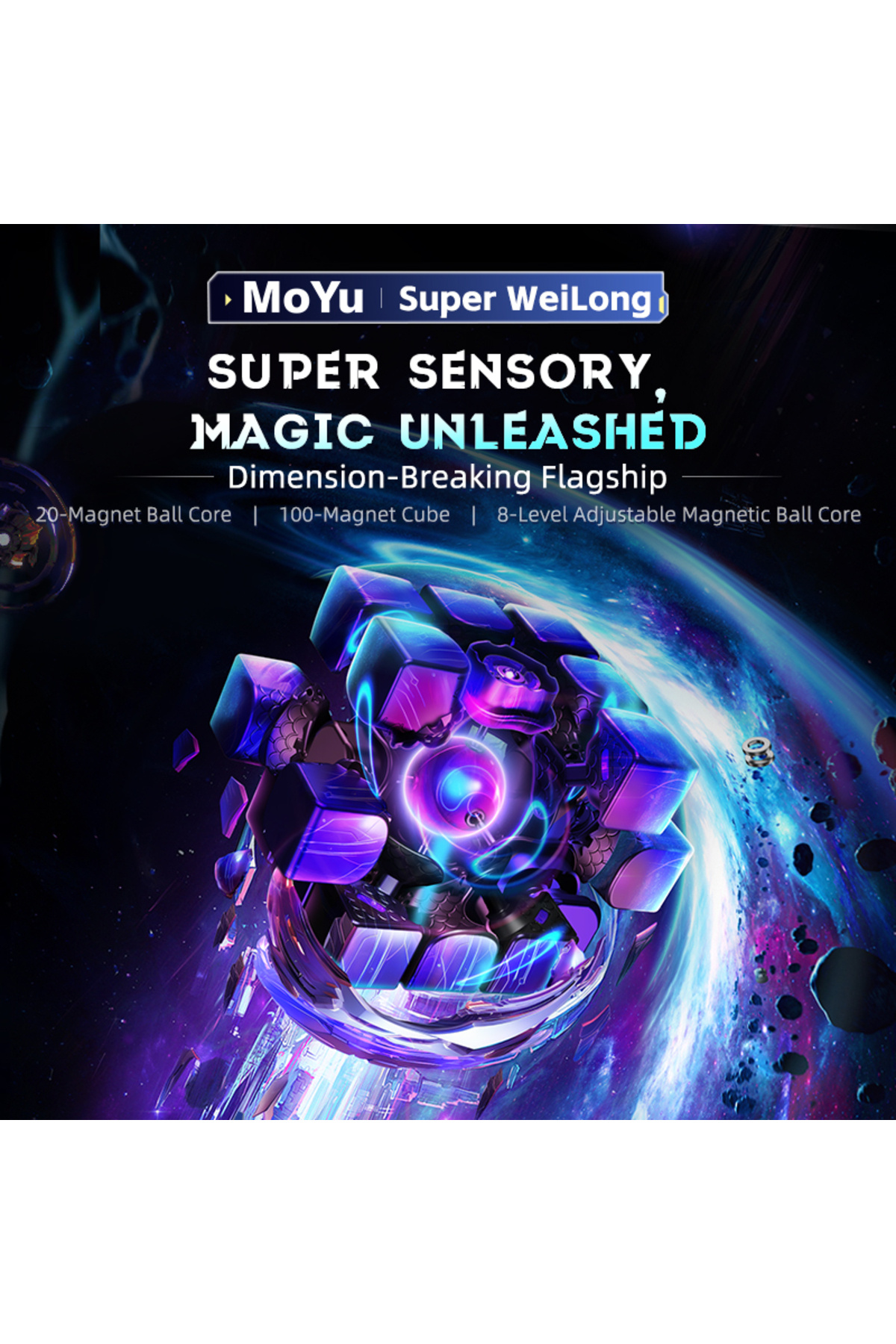 Choice-MoYu Super WeiLong 3x3x3 WeiLong WRM V10 2023 Ball Core Magnetic Maglev Cube Puzzle Professional ... 3