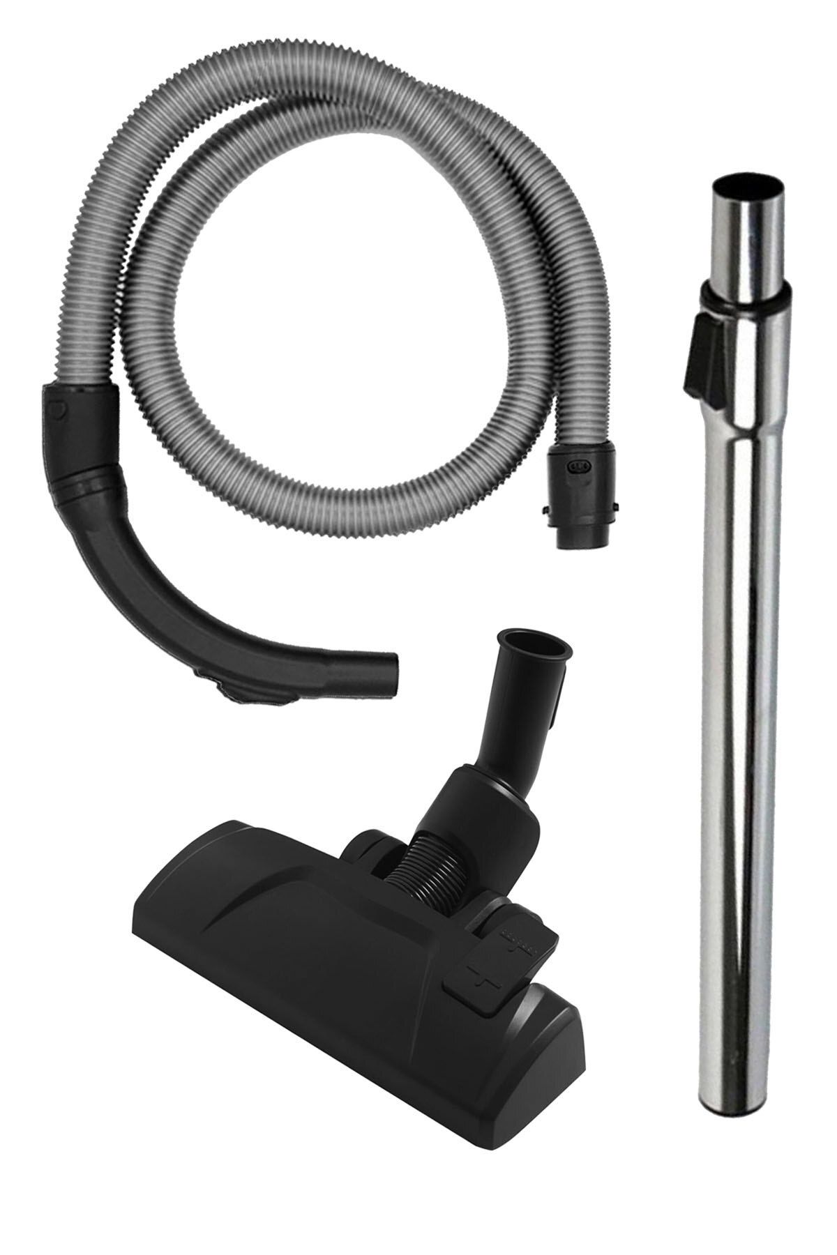 Marketto Row SET HBaşlık /Gri Lüks Org Drs22 Rowenta RS-RT3510 Uyumlu Süpürge Dayanıklı Hortum Seti (Tutma Sa
