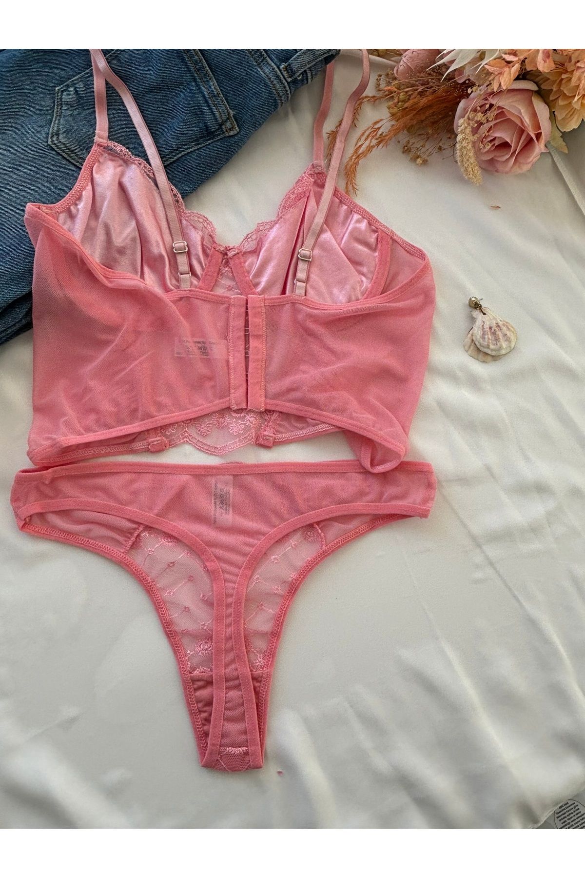 BKT-Pink Bralet and Top Suit Set 7