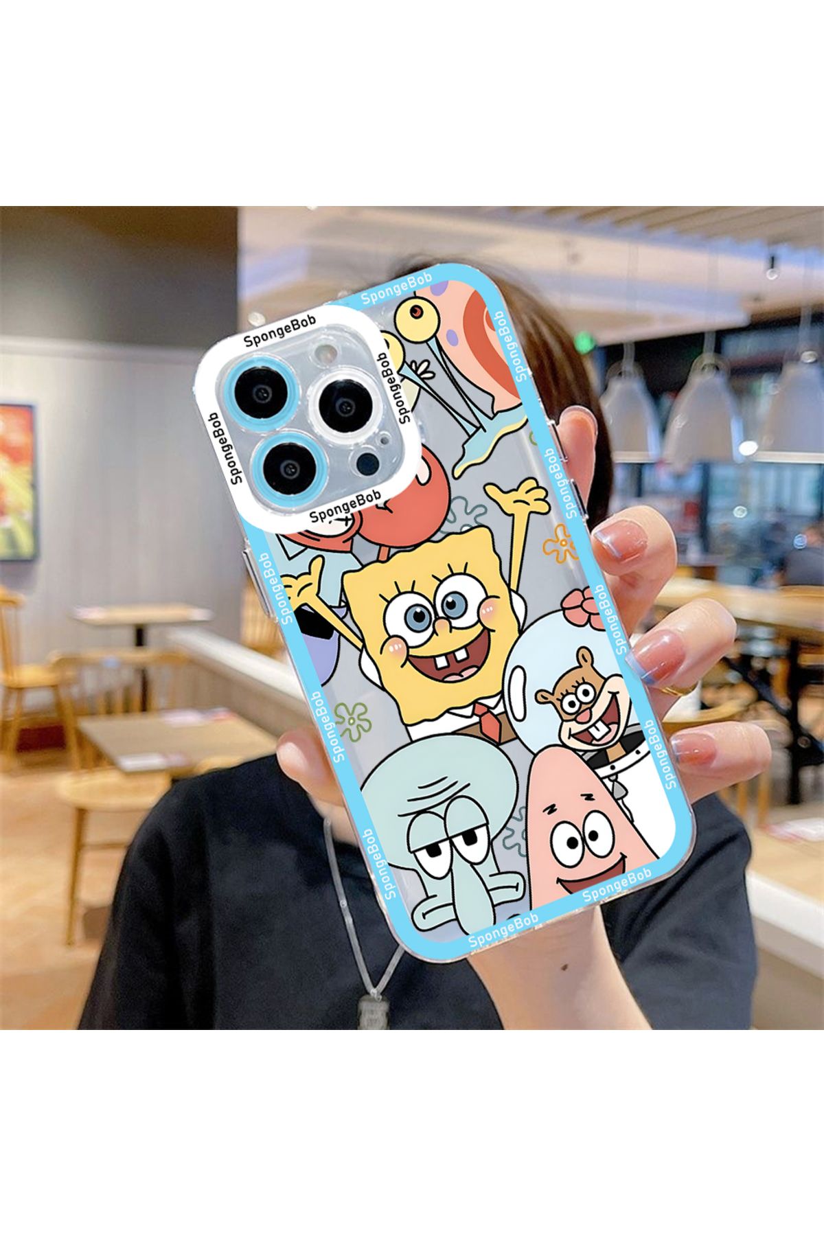 Choice-S-SpongeBob SquarePants Phone Case For iPhone 15 14 13 12 Mini 11 Pro Max X XR XS 7 8 SE Plus Sof... 5
