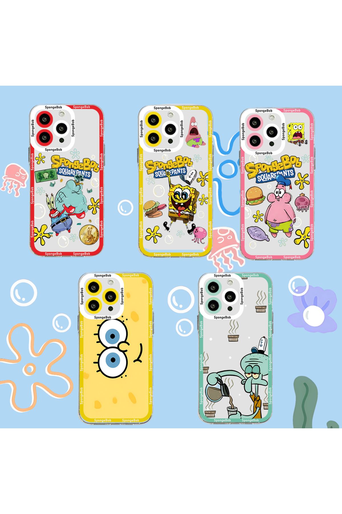 Choice-S-SpongeBob SquarePants Phone Case For iPhone 15 14 13 12 Mini 11 Pro Max X XR XS 7 8 SE Plus Sof... 2