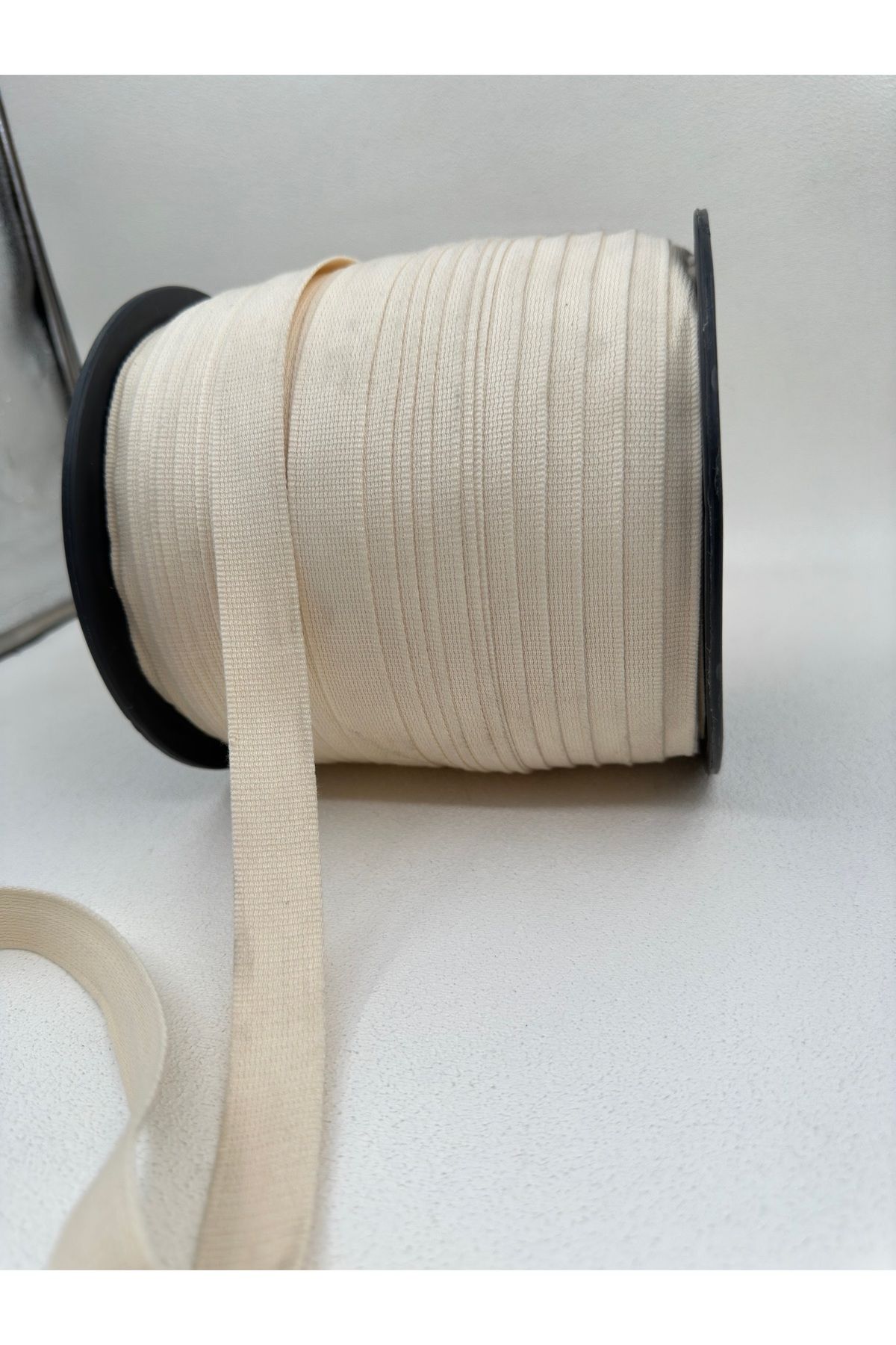 paşateks since 1995 şekil-5 Meters Ecru Cotton Strip - 2 cm 3