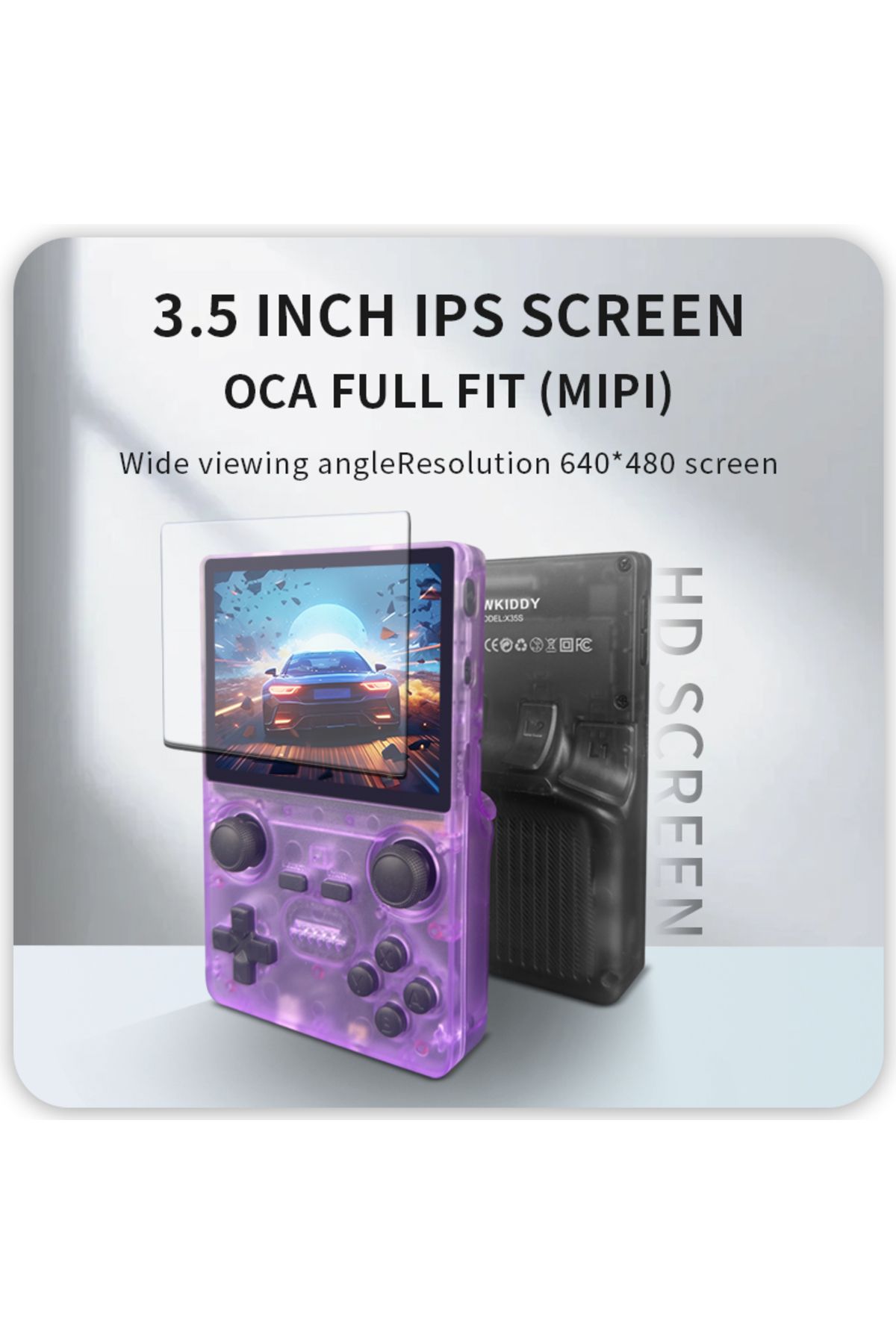 POWKIDDY-X35S 3.5 inchIPS Screen 640(MIPI)x480 Retro Handheld Game Console PS Open Source System ... 5