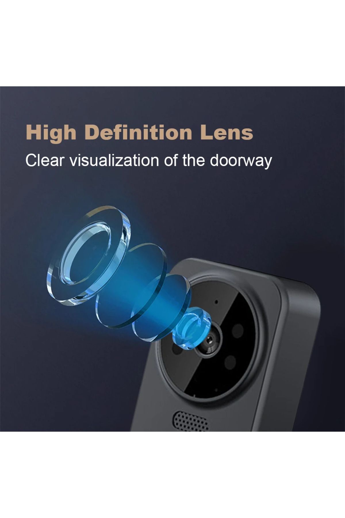 APWIKOGER-Video Intercom Door Cameras IR Night Vision Digital Door Viewer 2.4G WiFi Automatic Sensing 4.3 I... 2
