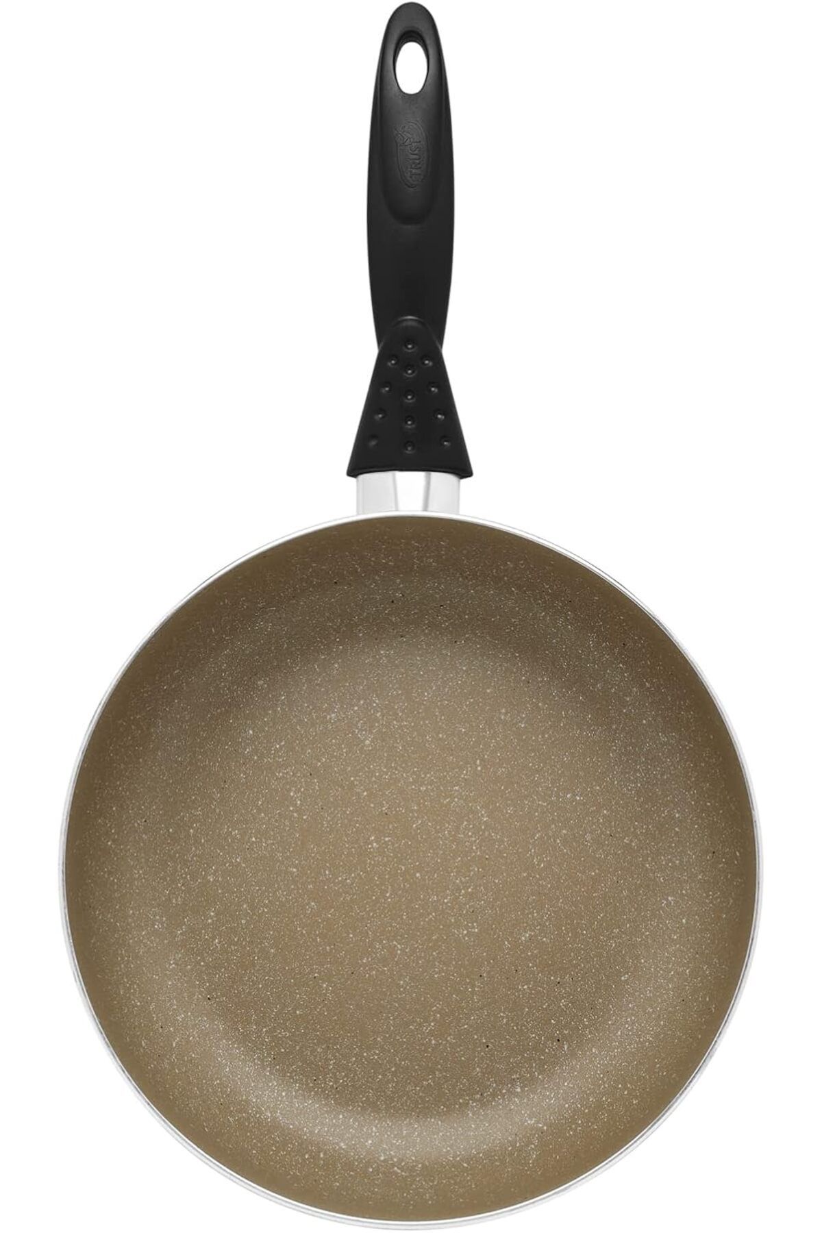 Trust Pro-Non Stick Fry Pan With Glass Lid & 2 Layered Ceramic Coating, 26 cm, Ash 3