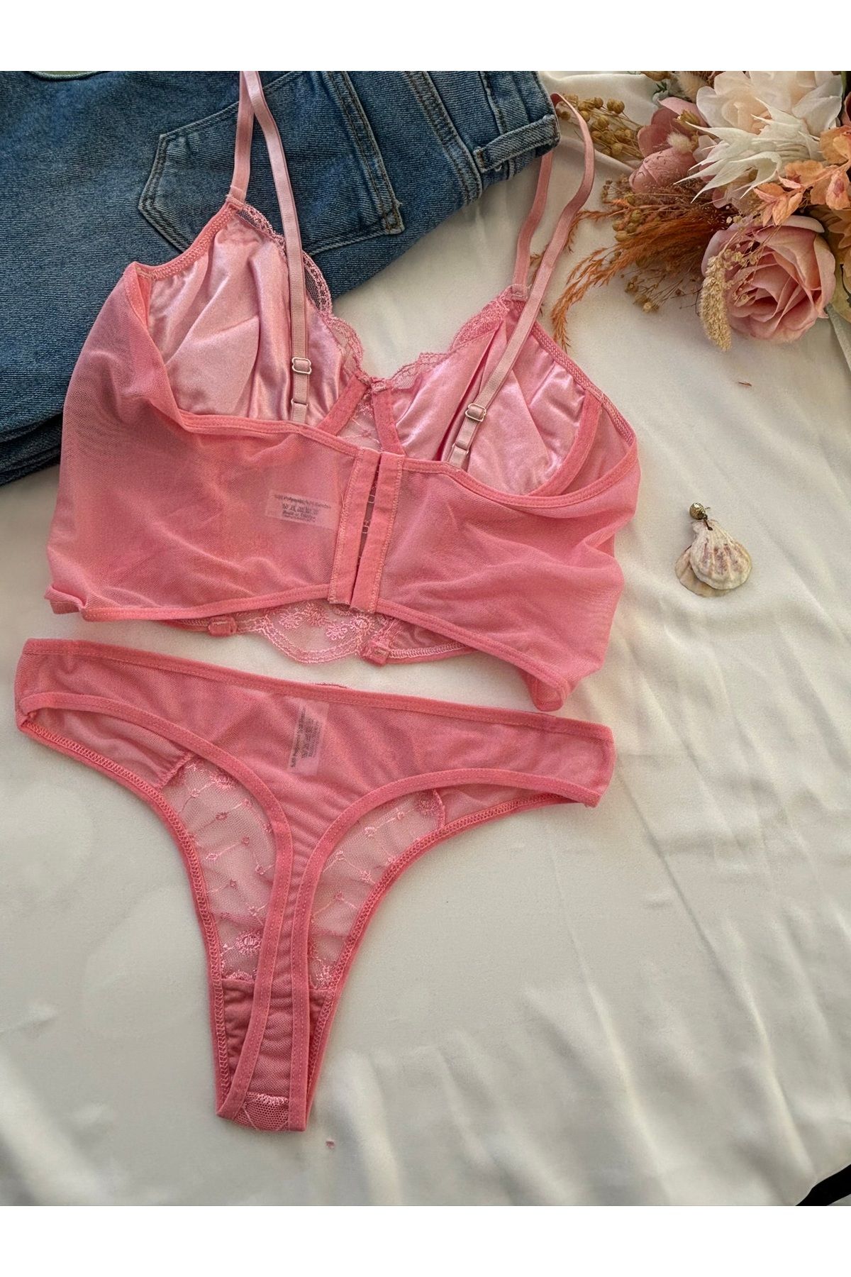 BKT-Pink Bralet and Top Suit Set 6