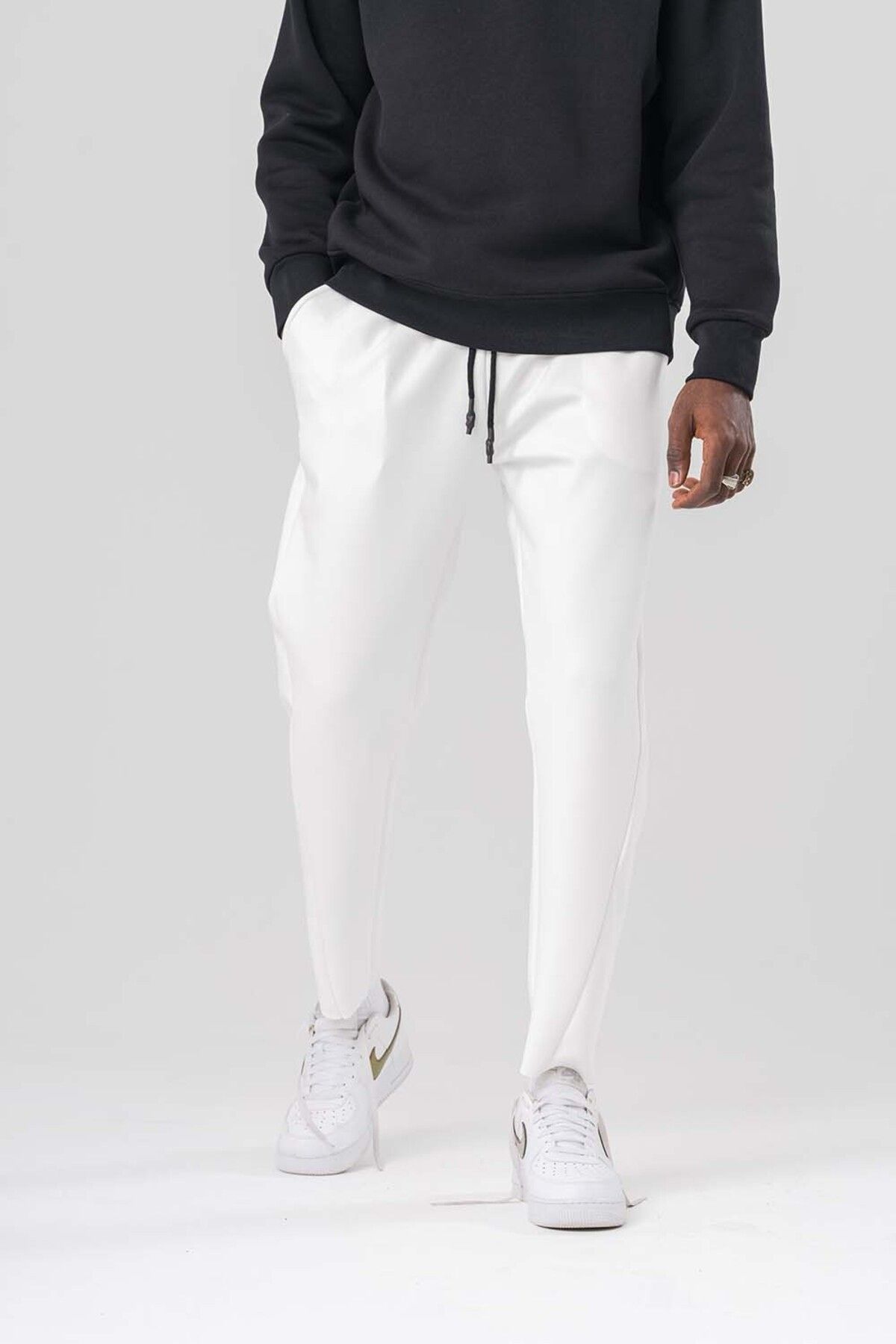 go gang own-Mad Waist Elastic Rotating Overlock Leg Trousers 6