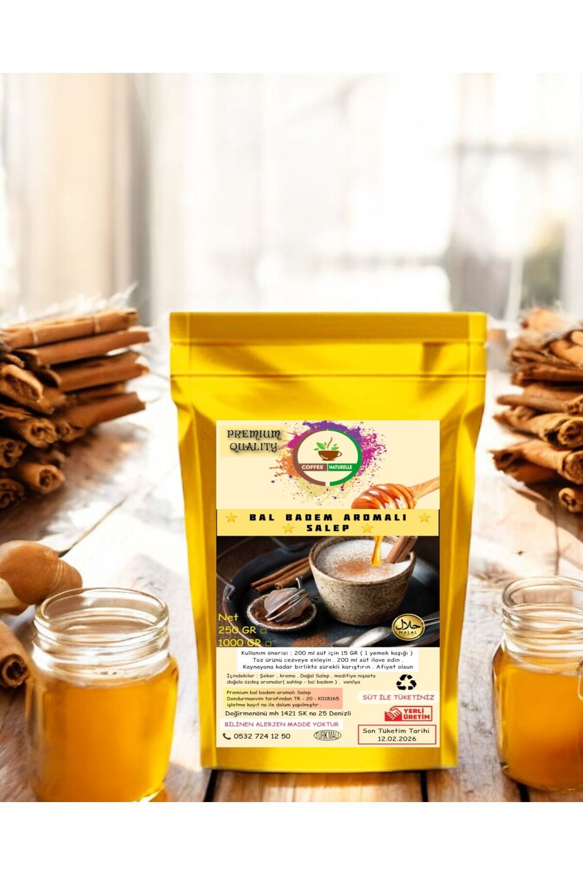 coffee Naturelle Bal Badem Aromalı SALEP - 250 GR - Premium Quality