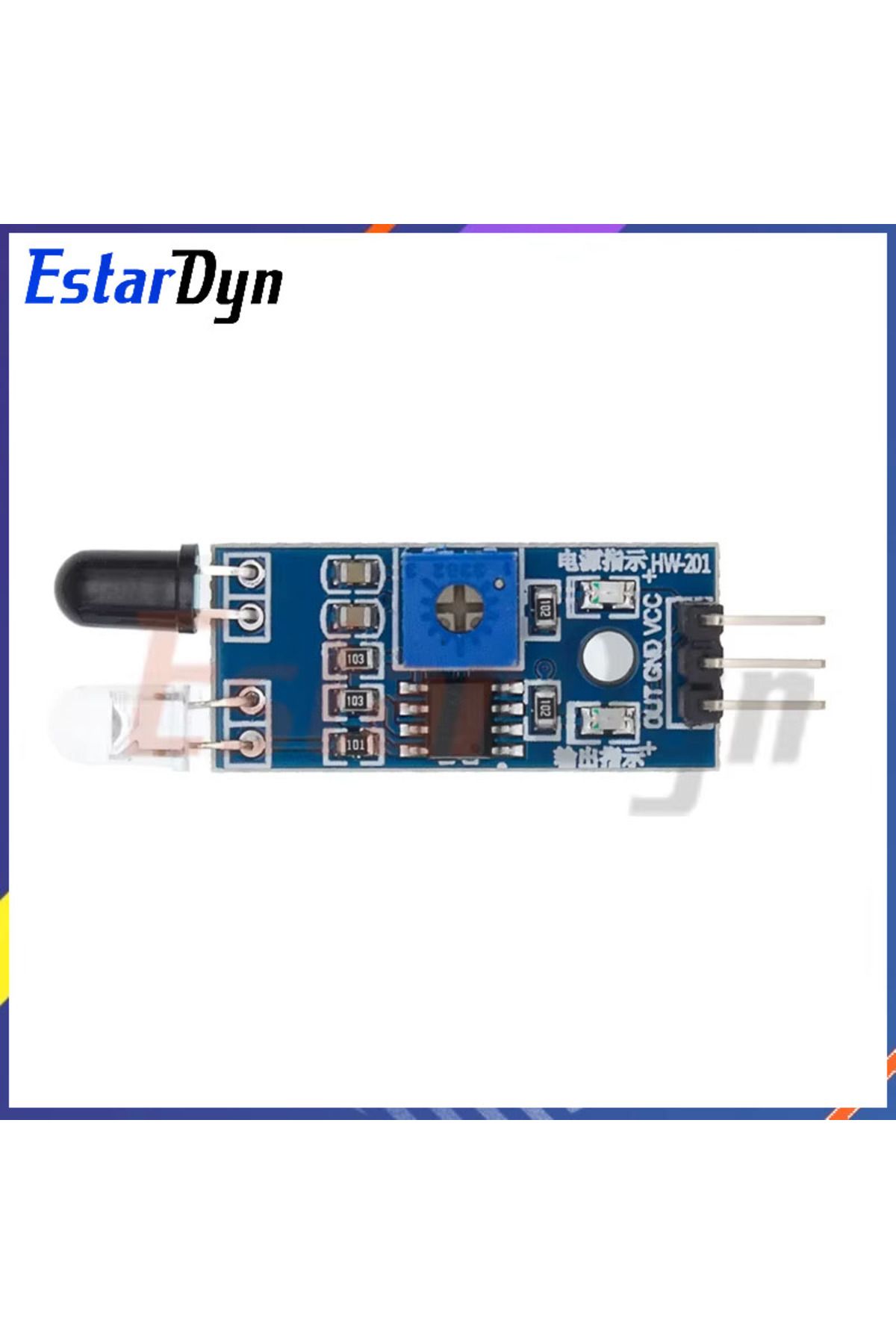 Estardyn-IR Infrared Obstacle Avoidance Sensor Module for arduino Smart Car Robot 3-Pin Reflectiv... 1
