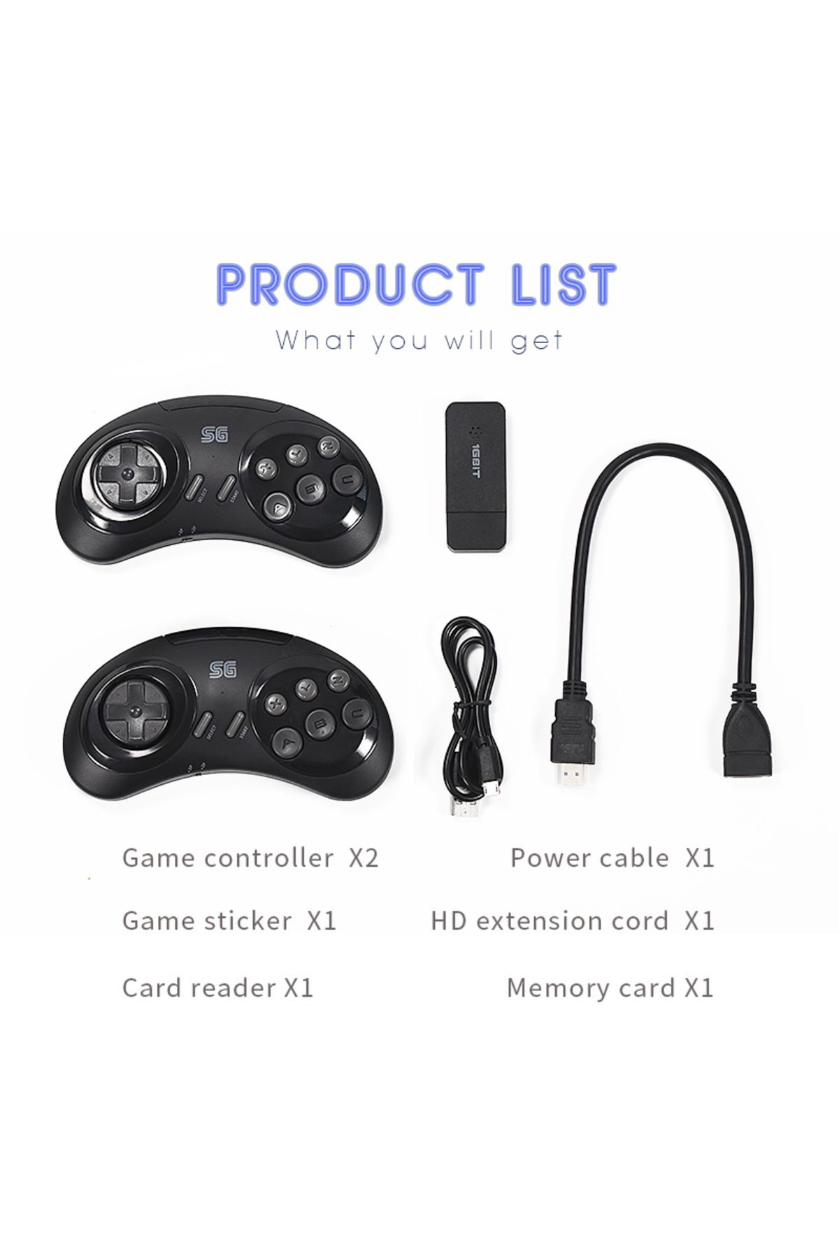 Choice-DATA FROG 16-bit Wireless Retro Video Game Console For Sega Genesis Game Stick HDMI-compatible 90... 6