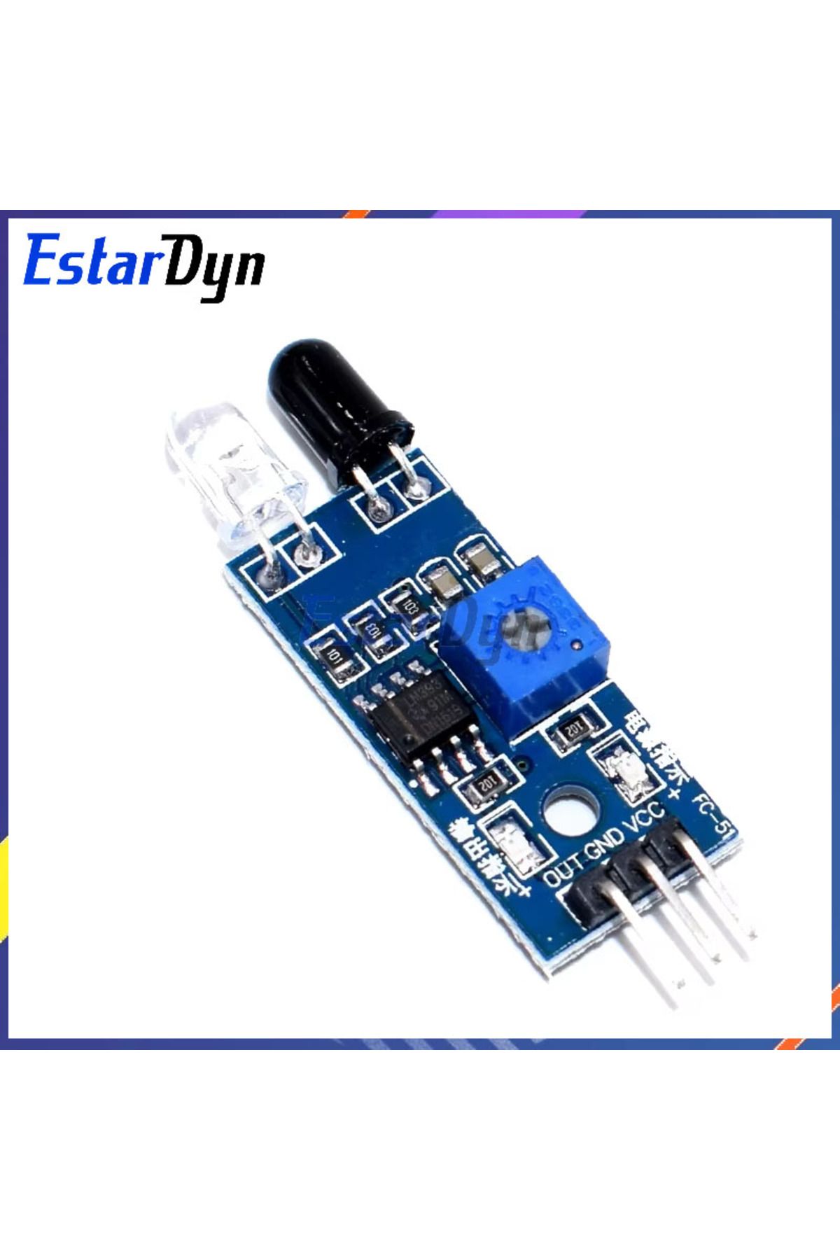 Estardyn-IR Infrared Obstacle Avoidance Sensor Module for arduino Smart Car Robot 3-Pin Reflectiv... 3