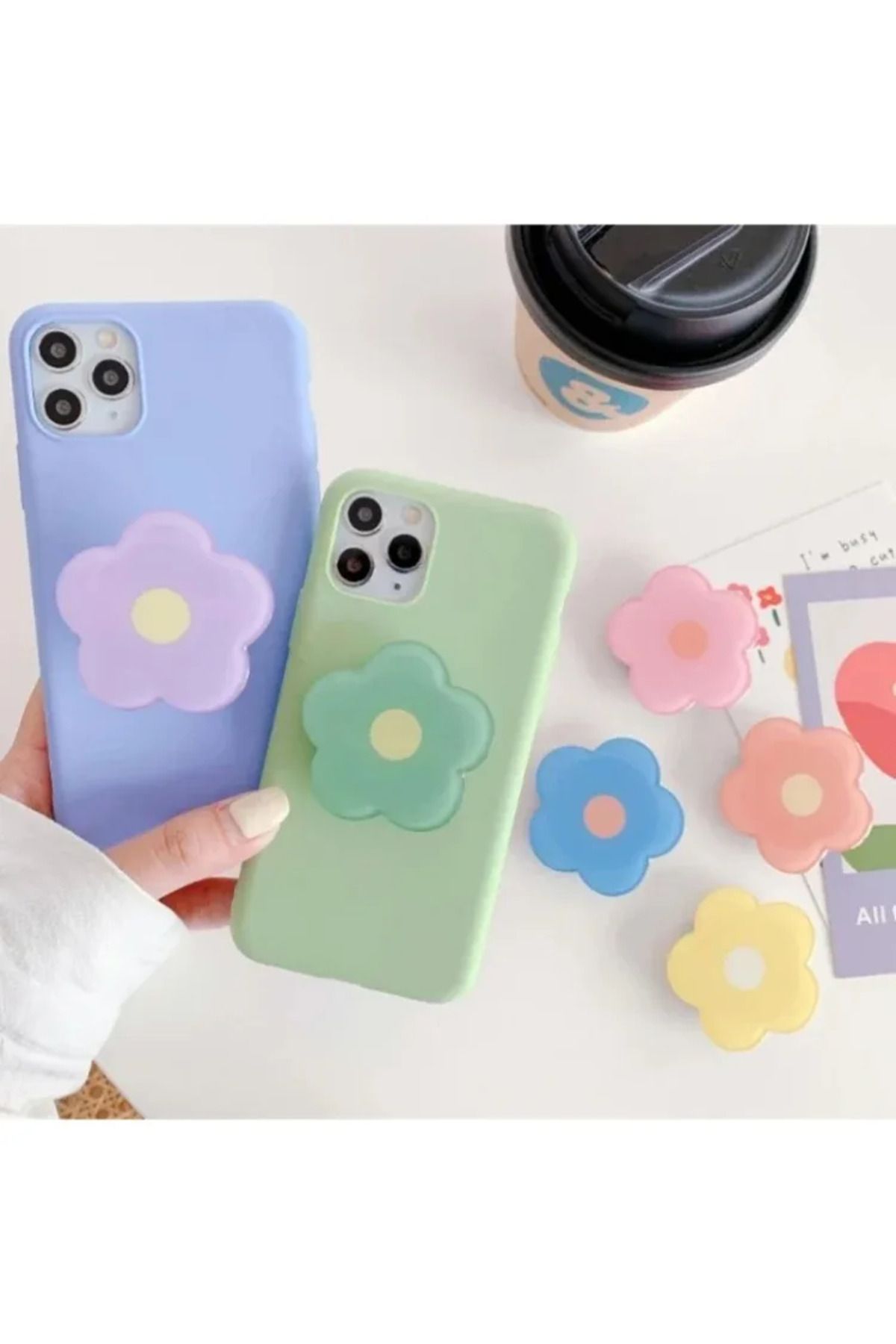 Choice-Cute Flower Folding Expandable Mobile Phone Grip Holder Socket Pocket Support for IPones 15 Finge... 8