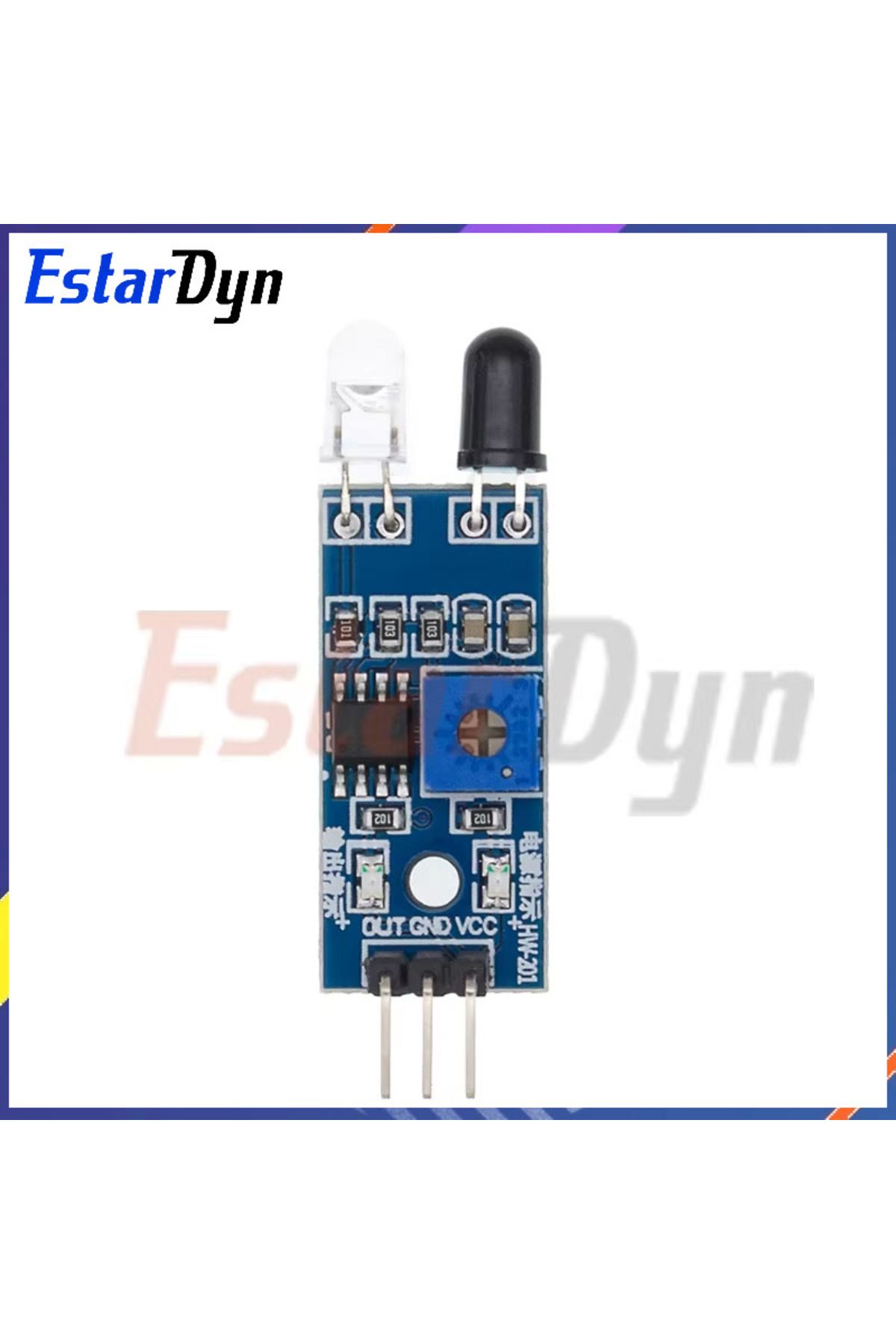 Estardyn-IR Infrared Obstacle Avoidance Sensor Module for arduino Smart Car Robot 3-Pin Reflectiv... 4