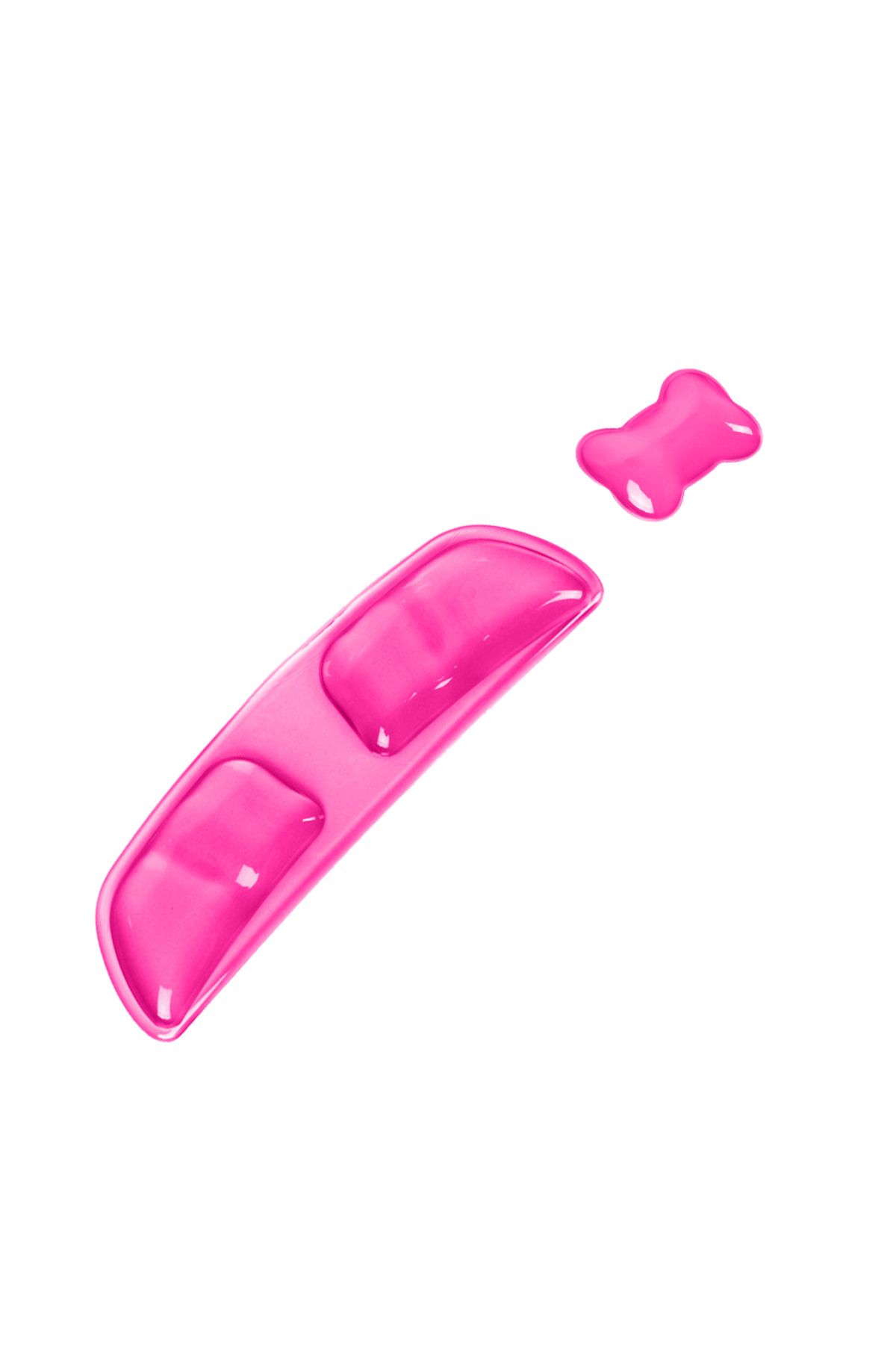 Barmuda-2pcs Transparent Crystal Silicone Bone-Shaped Keyboard Mouse Wrist Rest Set - Comfortable Support... 6