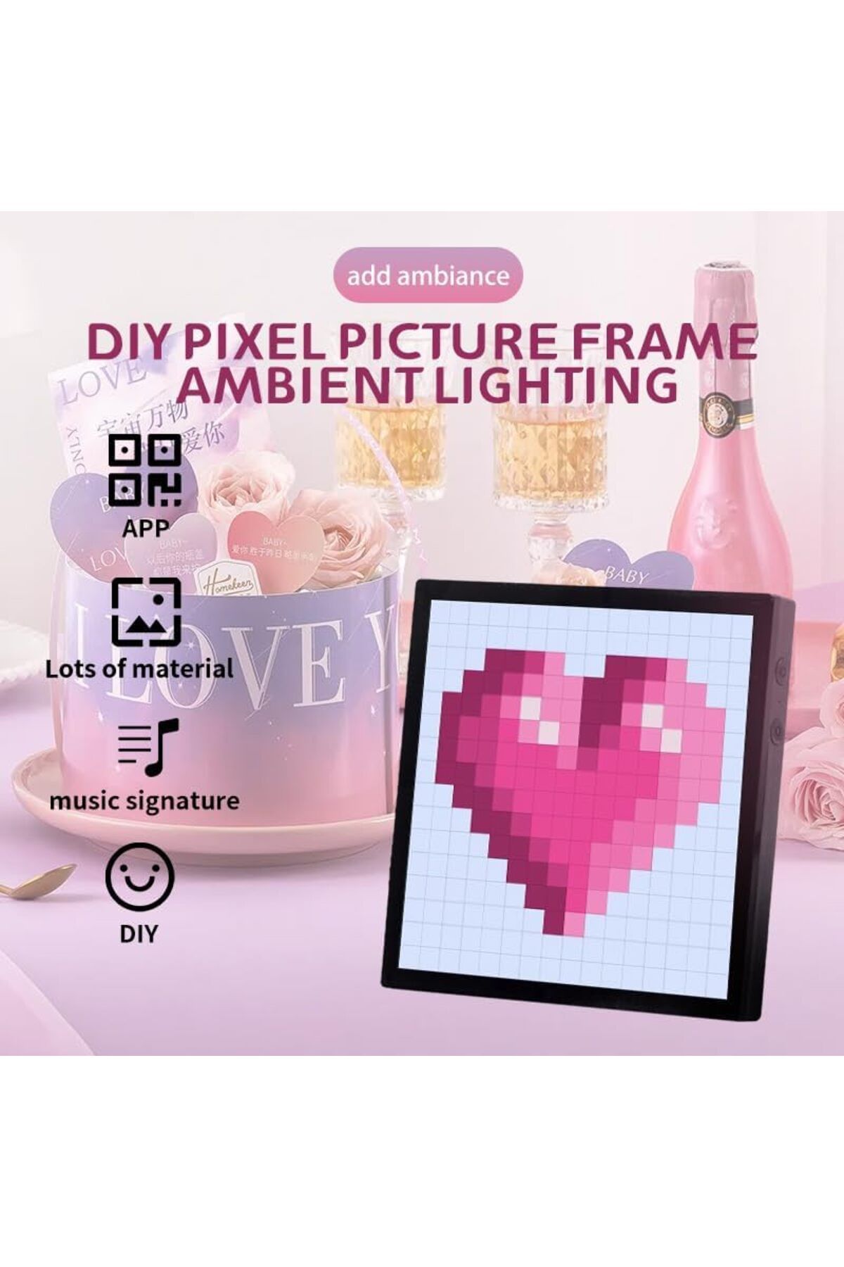 Choice-LED Pixel Matrix 64x64 Smart Display RGB Smart Digital Lamp Panel DIY Art Display Gaming Anime Ro... 3