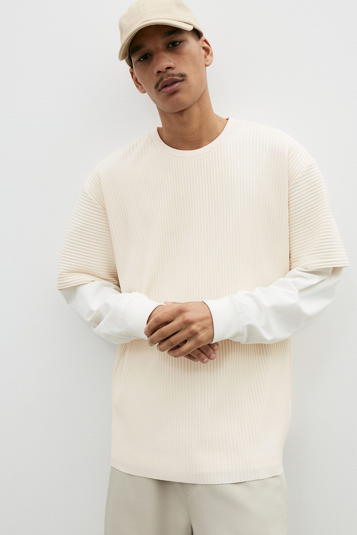 تی شرت نود مردانه تناسب گشاد T اورجینال H M H&M