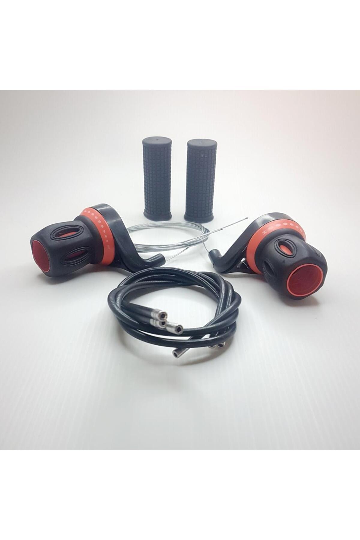 Genel Markalar BİSİKLET GRIP SHIFT VİTES KOLU NO-INDEX TAKIM KIRMIZI