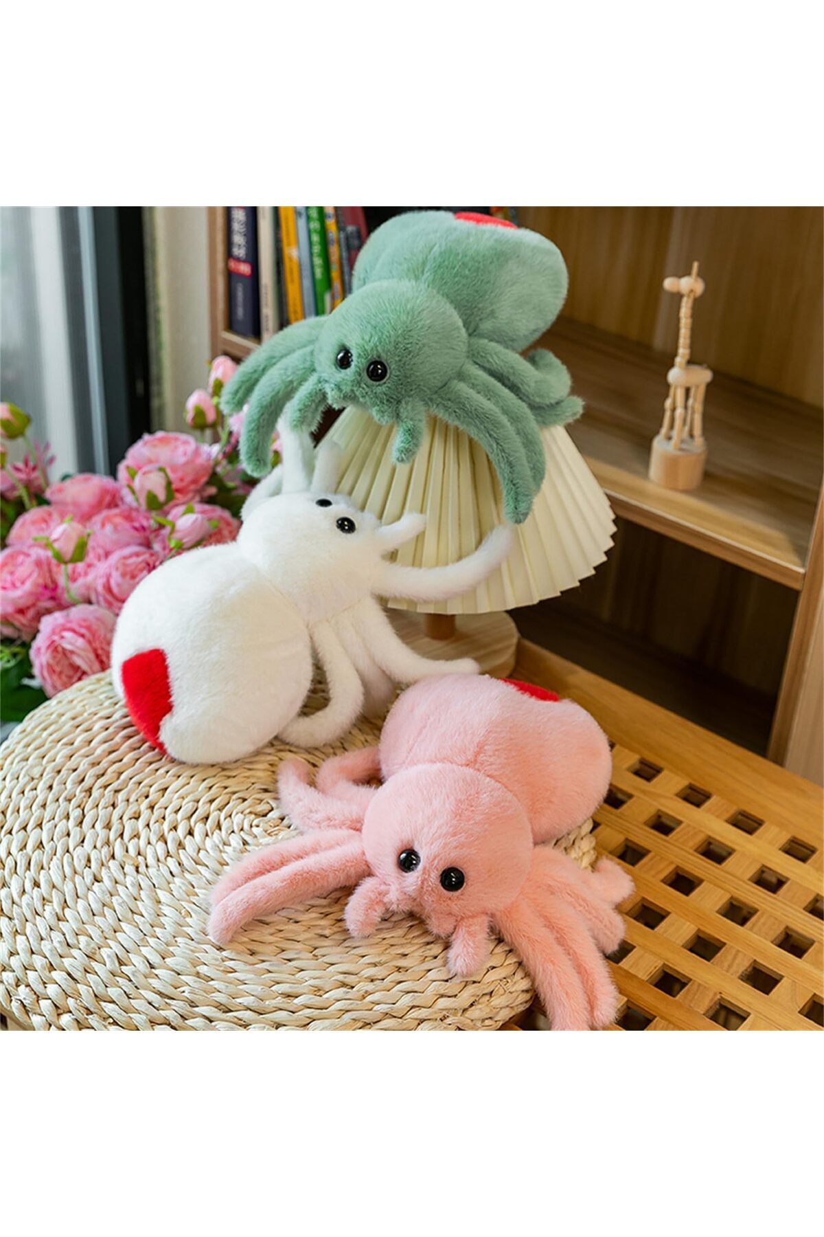 Choice 26cm Simulation Black Spider Plush Toys Jumping Spider Dolls Crawling Plush Cute Reptile