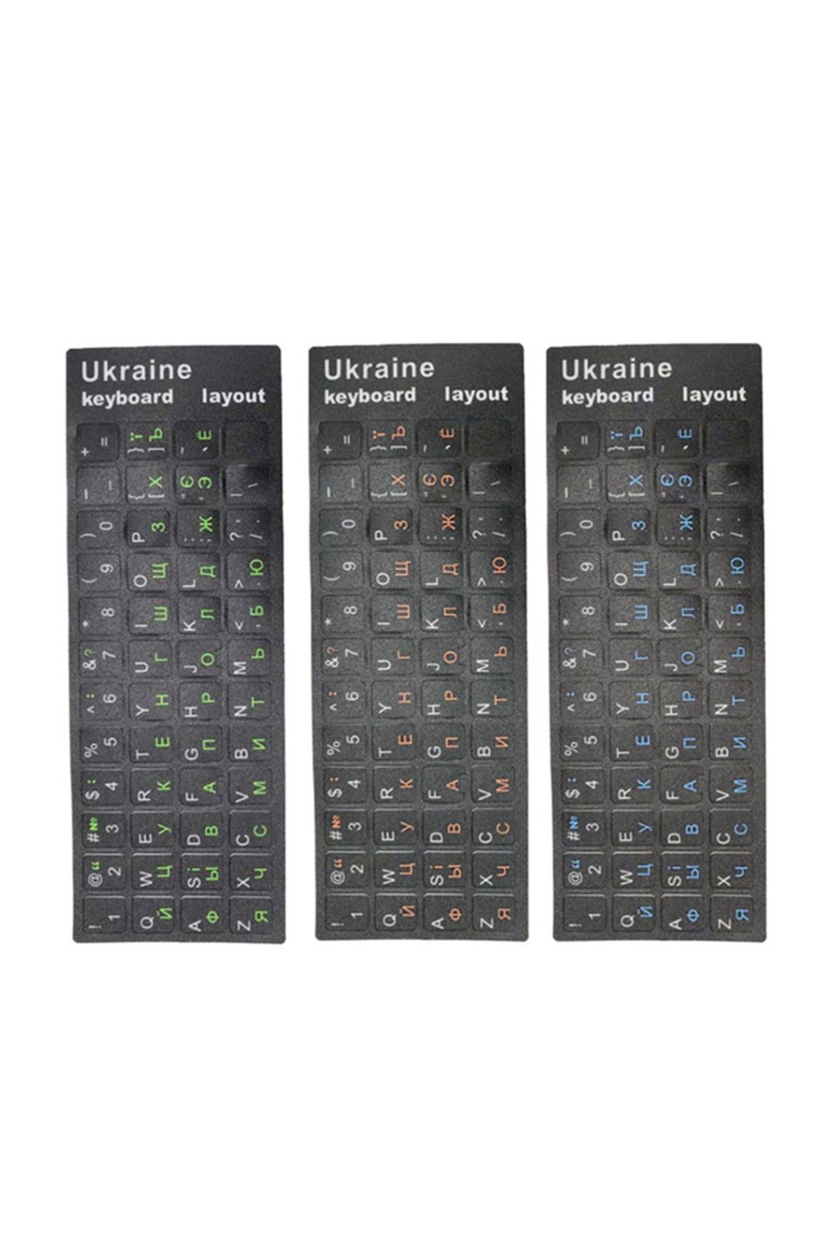 Choice-Ukraine Language Ukrainian Keyboard Sticker Durable Alphabet Black Background For PC Laptop Acces... 8