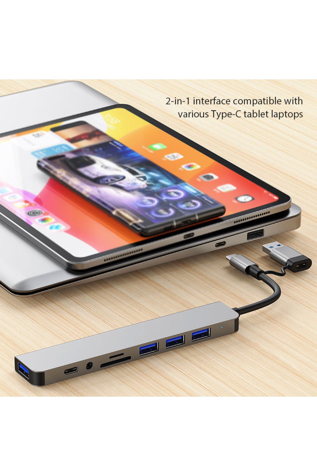 Choice-8 in 1 Port USB C Expander USB 3 Hub Type C Splitter Type C Dock Multiport Adapter USB Expander F... 7