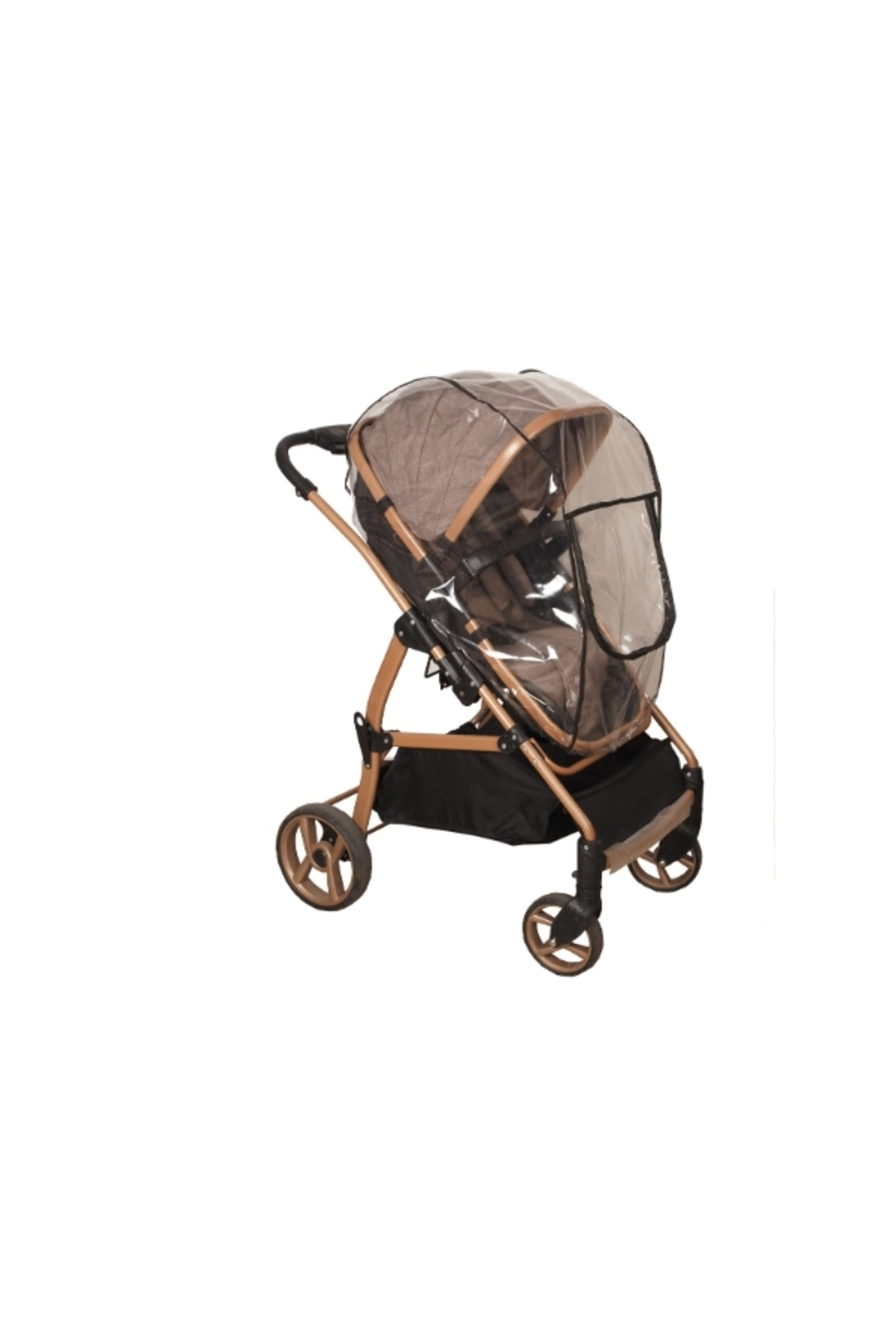 İNKOHA Bebek Arabası Yağmurluğu-Tüm Travel Ve Baston Arabalara Uygun-Fermuarlı Pencere Ve Lastikli Model fotoğrafı 2 (önizleme)