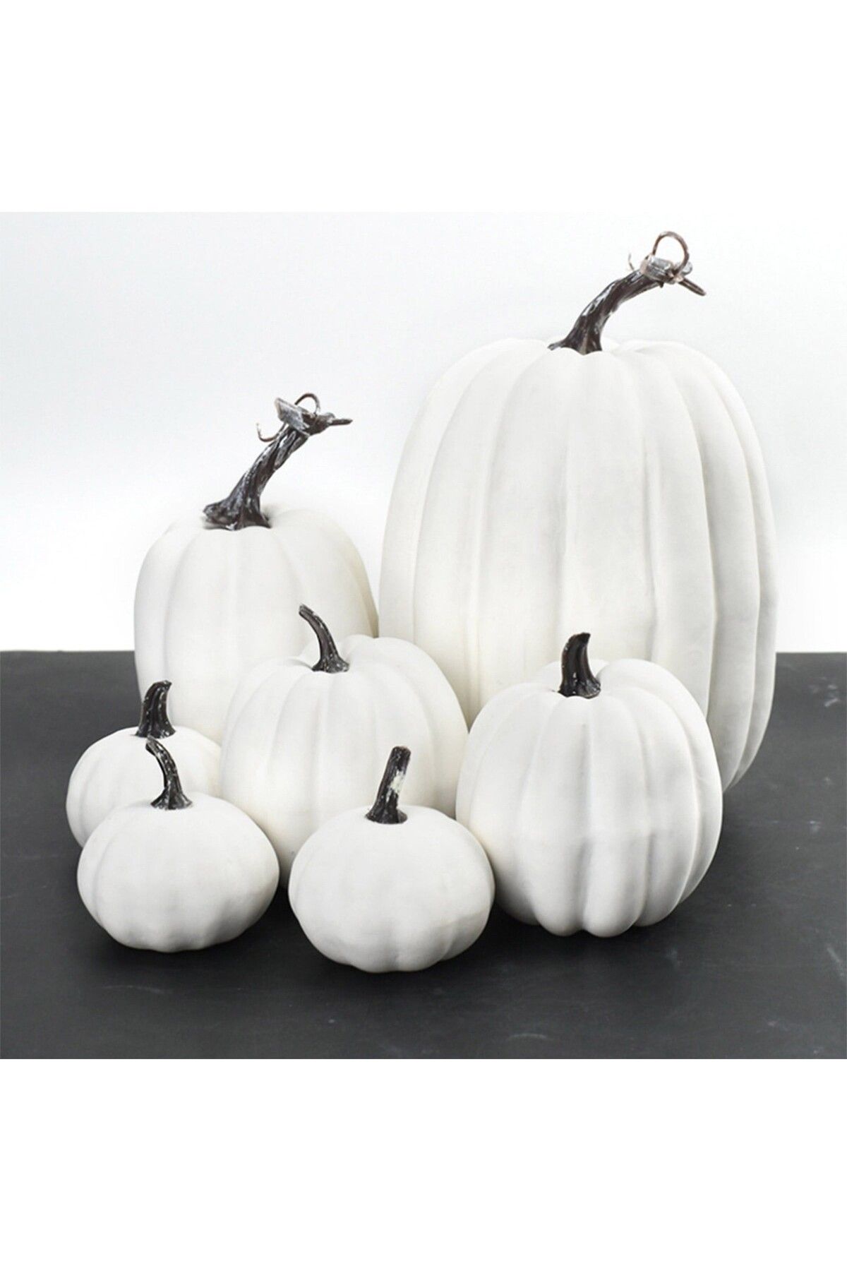 Choice-7 Pieces High Quality Pumpkin Baubles, Various Sizes, Party, Halloween, Home Baubles, Crafts, Whi... 2