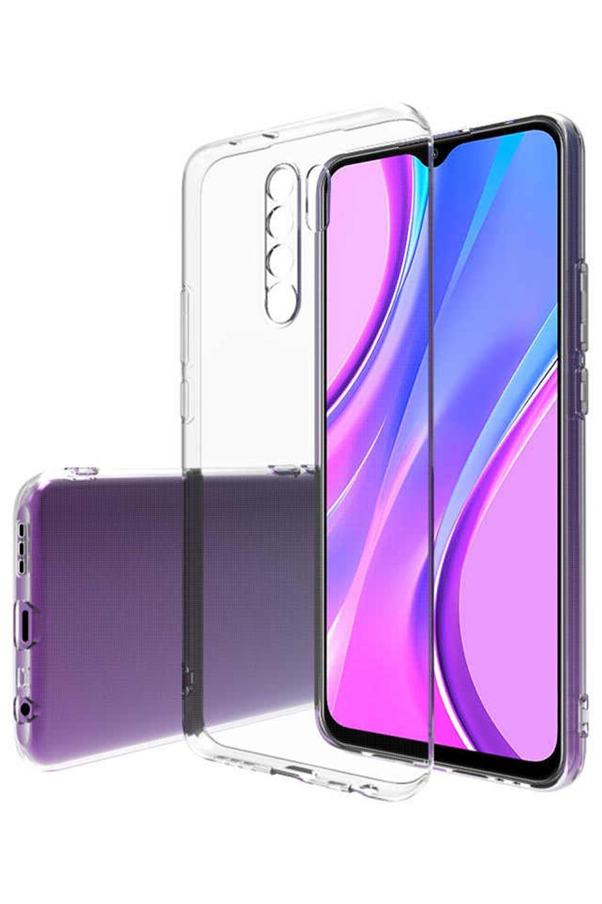cepmoda XİAOMİ REDMİ 9 - Clear ince Şeffaf Kapak Saydam Silikon Telefon Kılıfı - ŞEFFAF