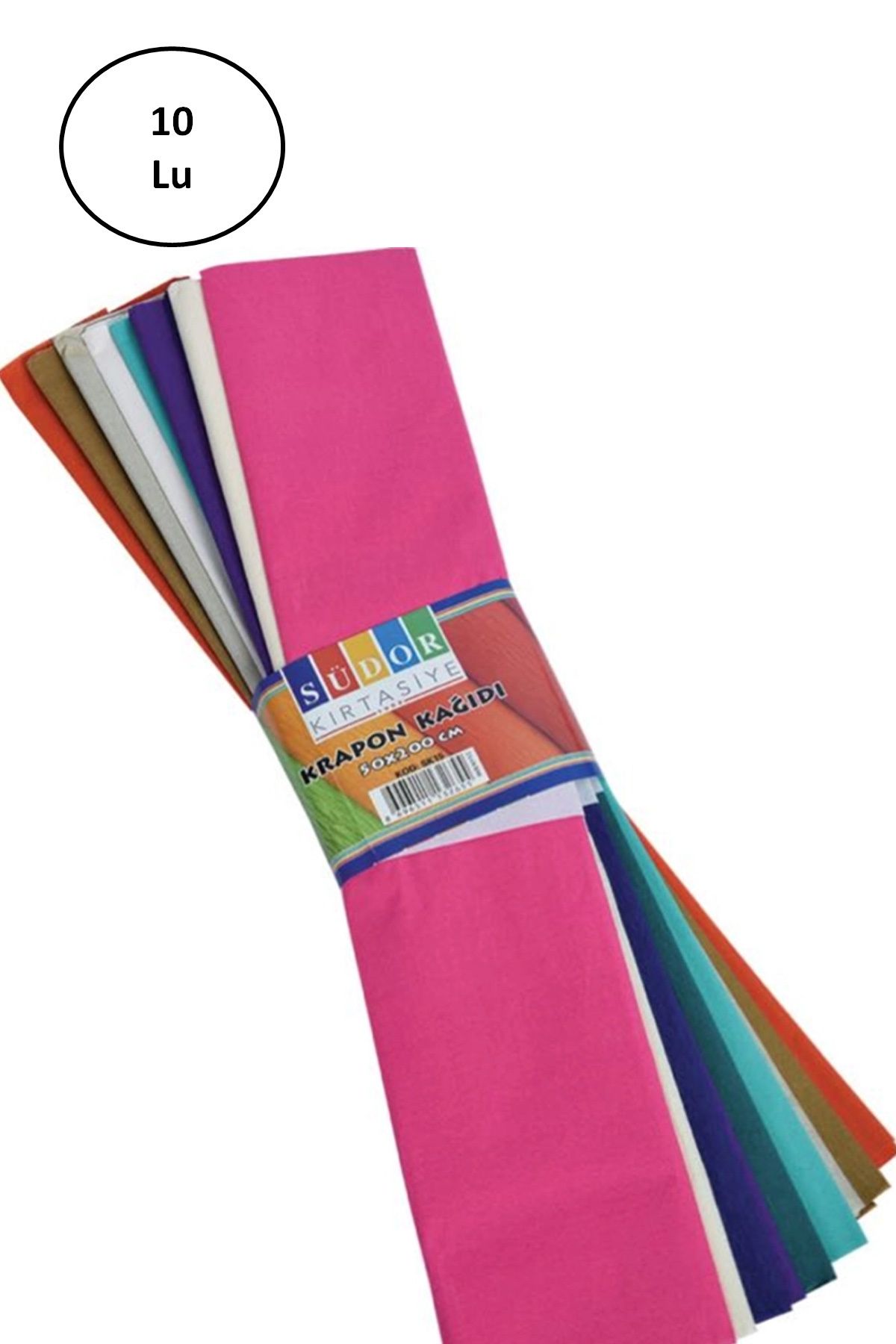 Kapamarka Südor Krapon Kağıdı 50X200 Cm 10 Renk 10'lu