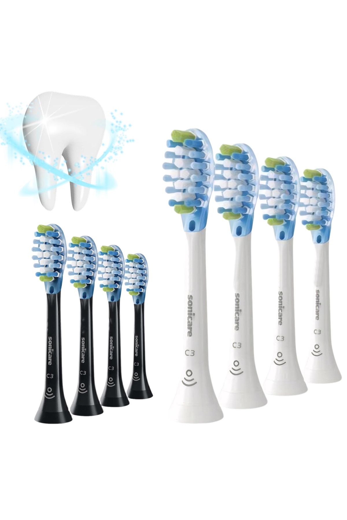 Choice-For Philips Sonicare C3 4 Pack Electric Toothbrush Head Toothbrush Brush Head Brush Heads White O... 7