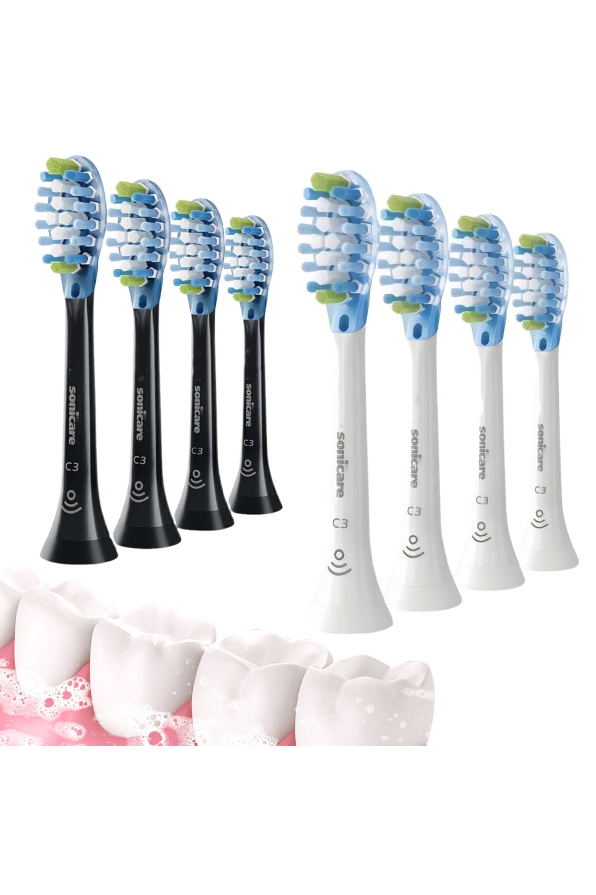 Choice-For Philips Sonicare C3 4 Pack Electric Toothbrush Head Toothbrush Brush Head Brush Heads White O... 2