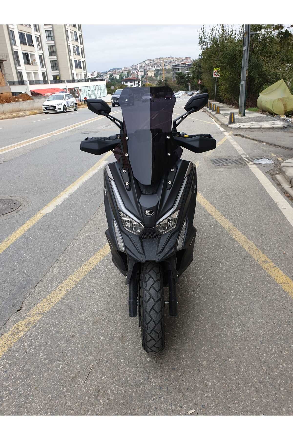 Kymco DTX 250 Siperlik Ön Cam 2025 Model 55cm Siyah Renkli 4mm
