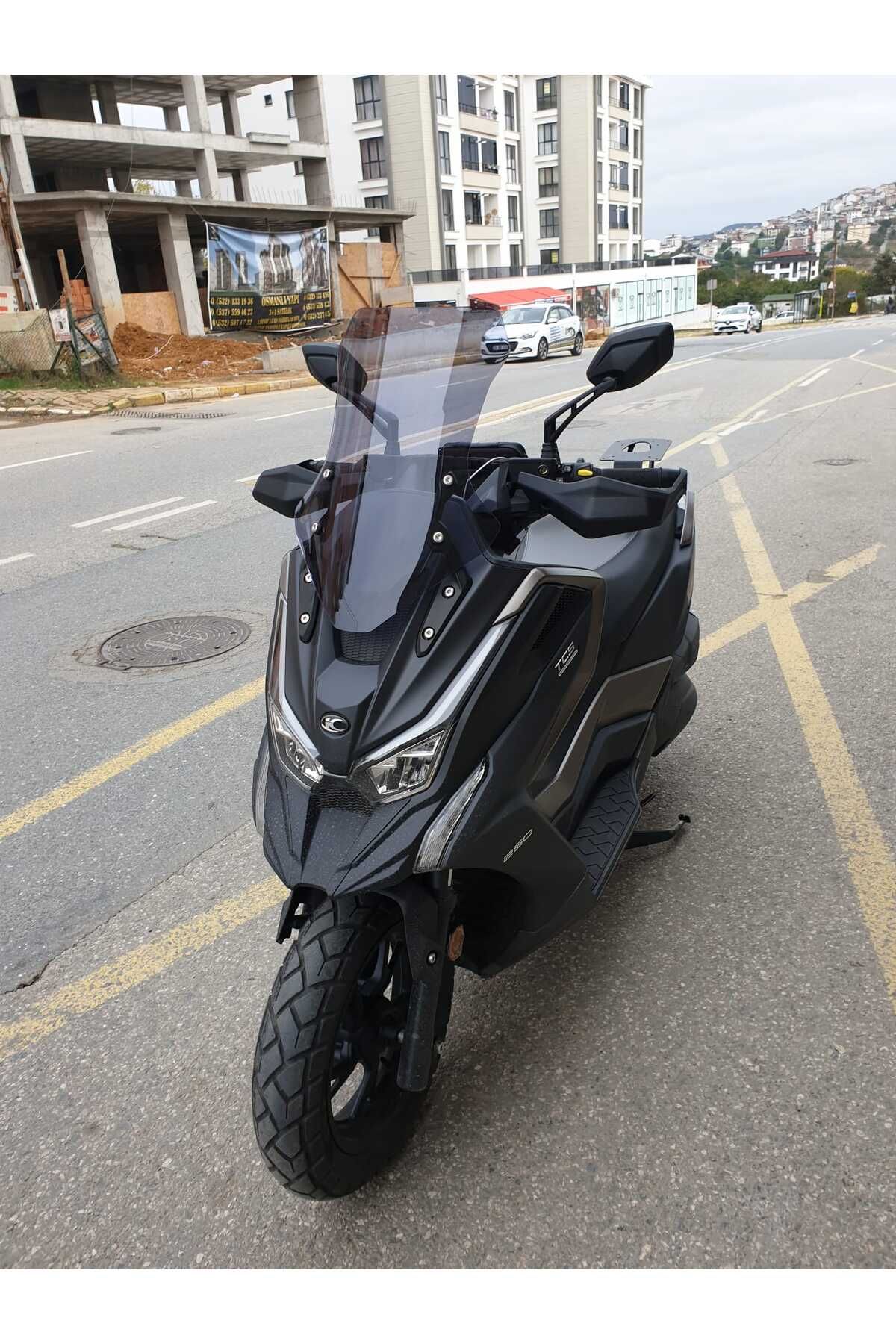 Kymco DTX 250 Siperlik Ön Cam 2025 Model 55cm Füme Renkli 4mm