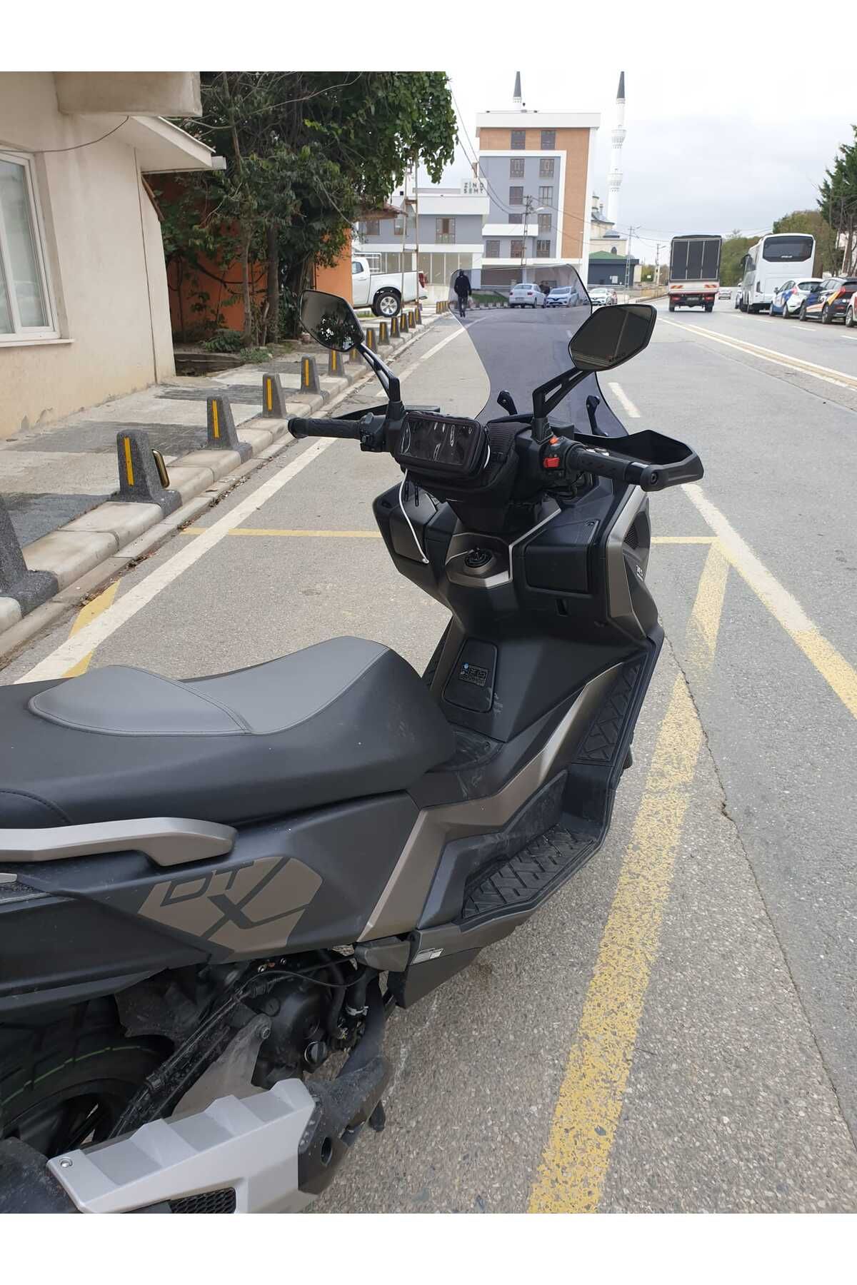 Kymco DTX 250 Siperlik Ön Cam 2025 Model 55cm Füme Renkli 4mm