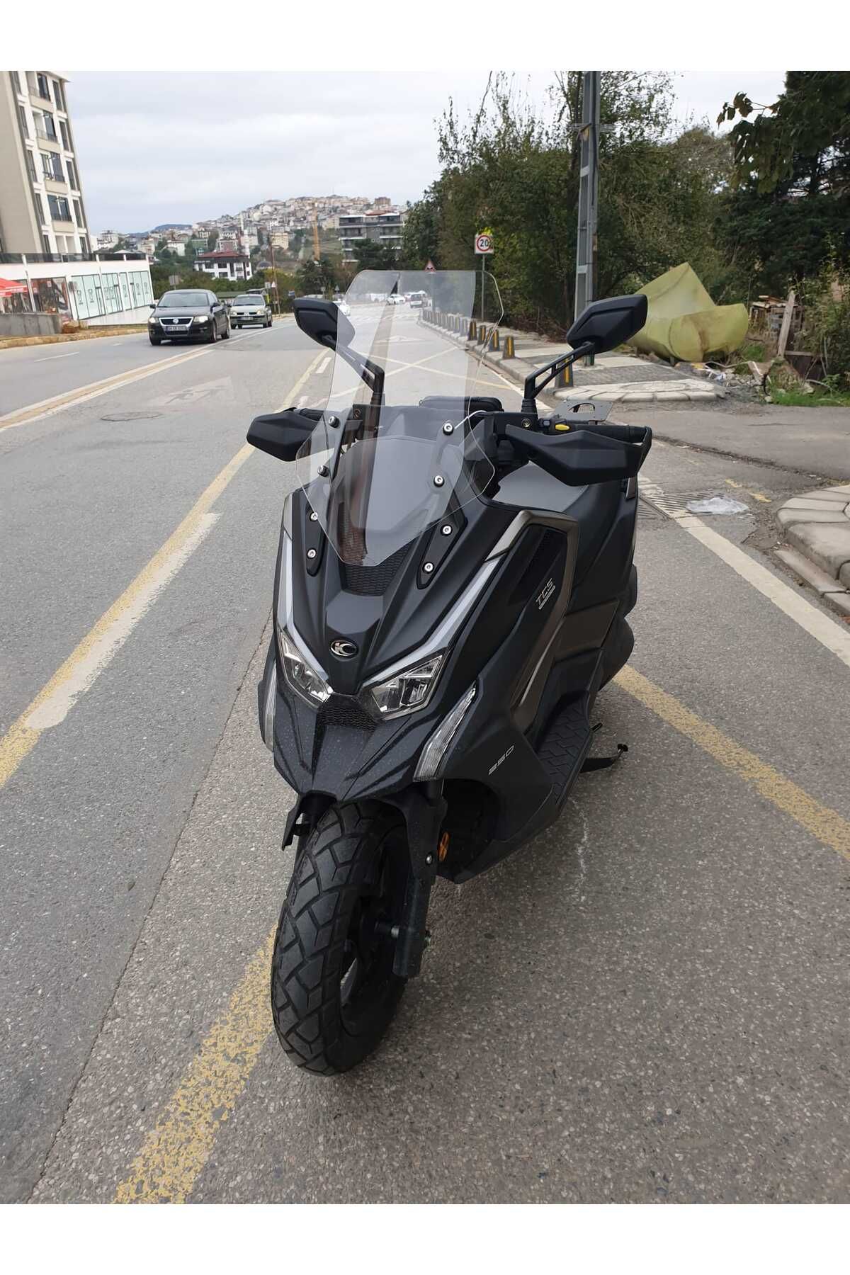 Kymco DTX 250 Siperlik Ön Cam 2025 Model 55cm şeffaf Renkli 4mm