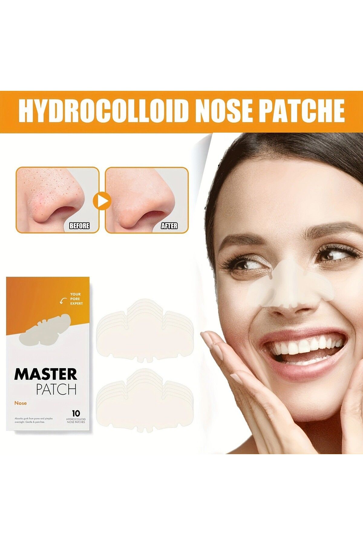 Choice-10Pcs Patch Nose Hydrocolloid Patches For Nose Pores,Pimples,Zits And Oil, Overnight Pore Strips ... 3